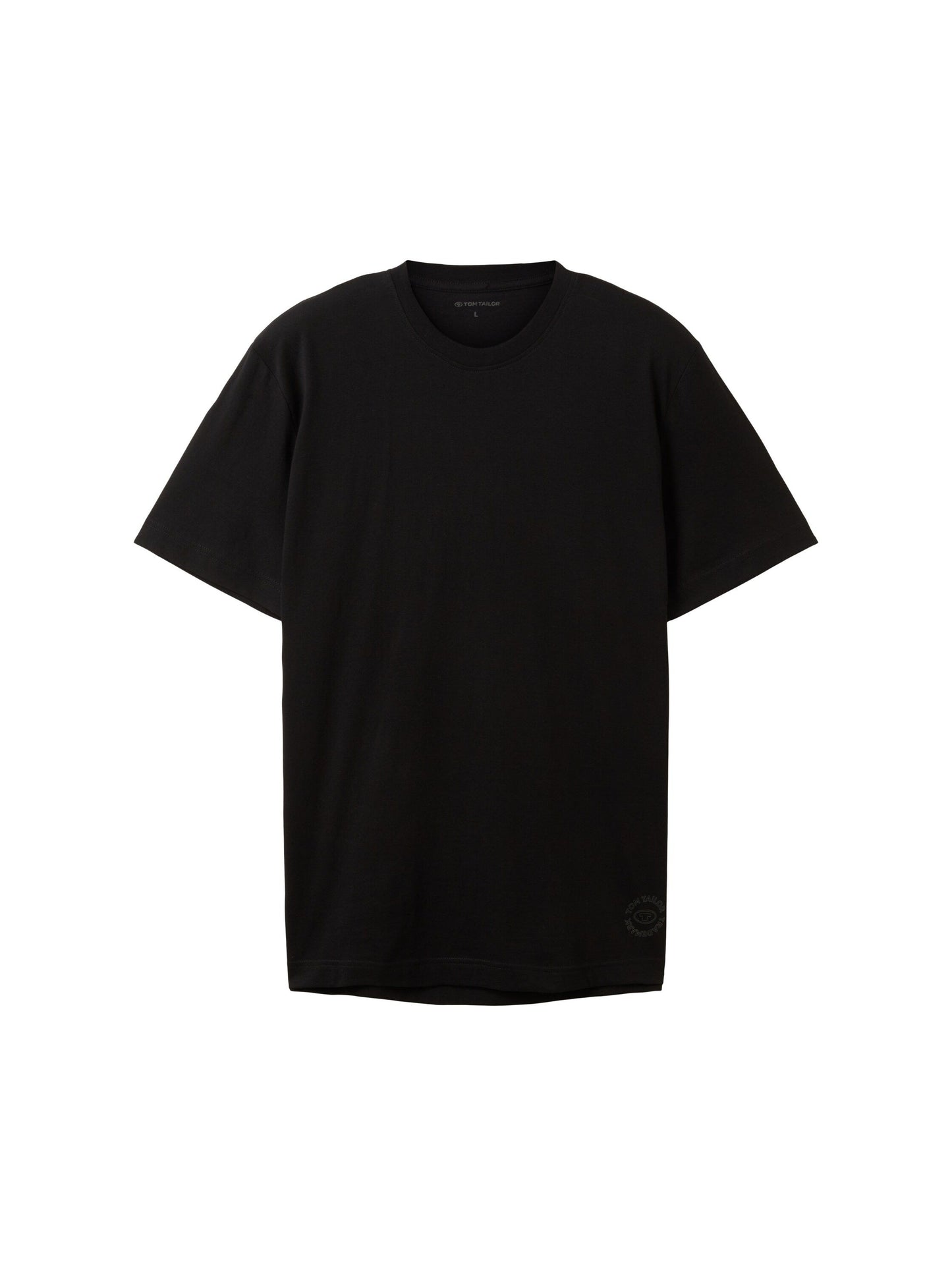 Tom Tailor Herren Basic T-Shirt im Doppelpack schwarz