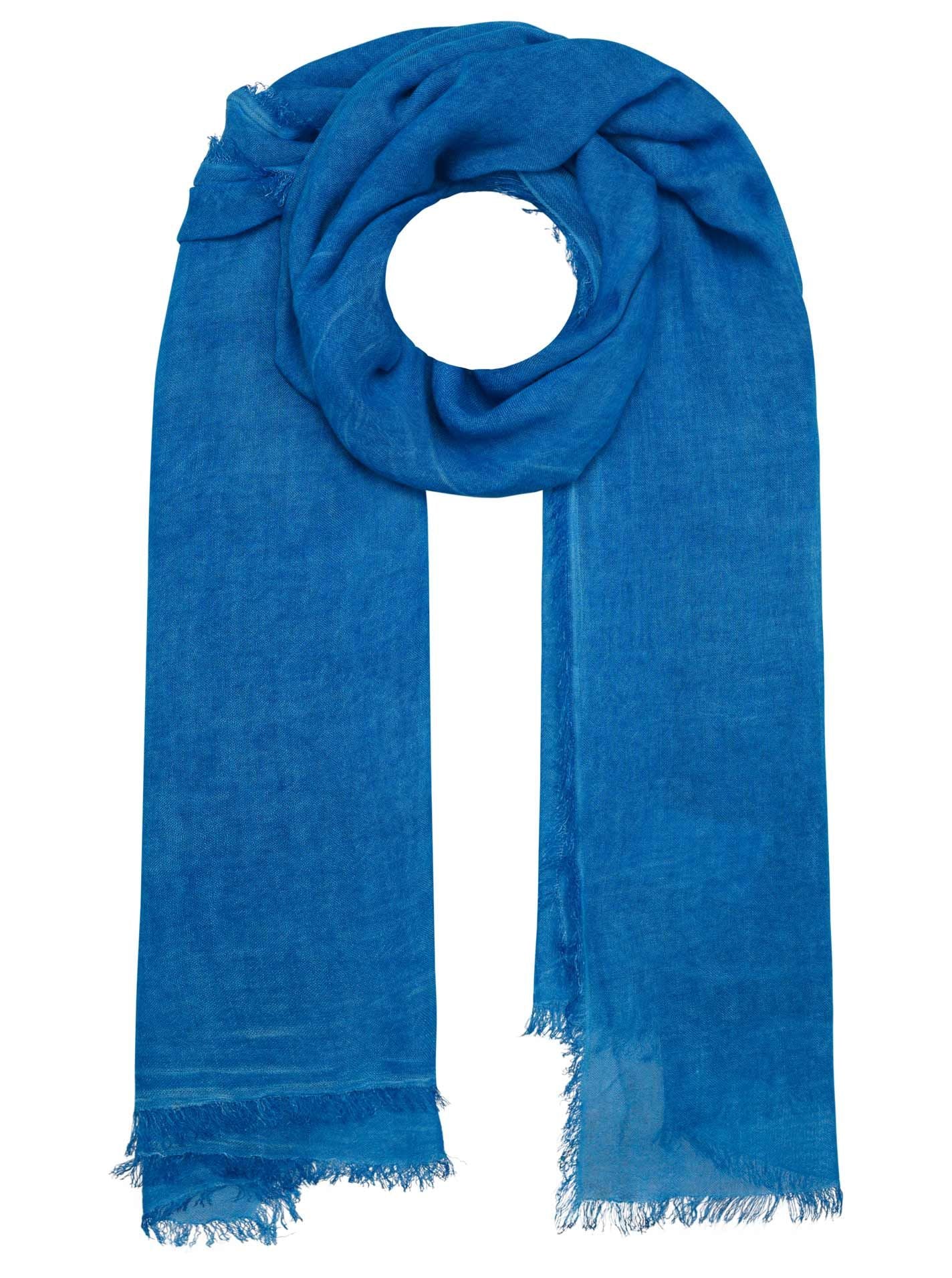 Zwillingsherz Damen Tuch Bamboo Uni blau