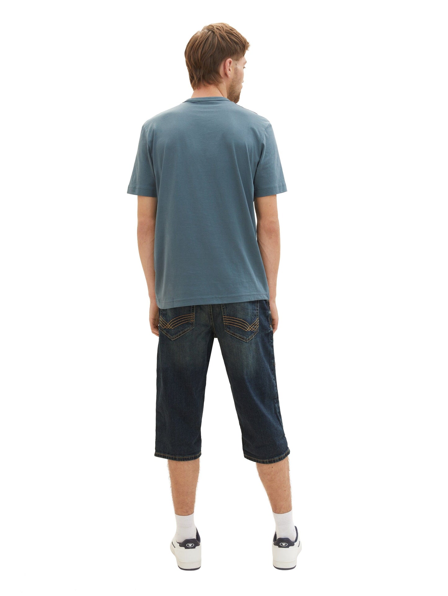 Tom Tailor Herren Shorts Morris Overknee blau