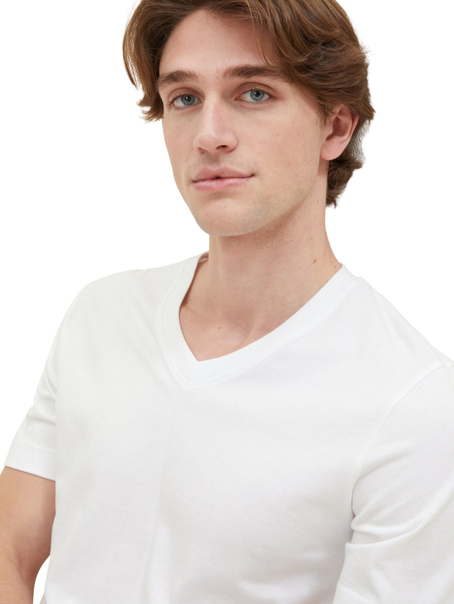 Tom Tailor Herren T-Shirt 2er Pack weiß