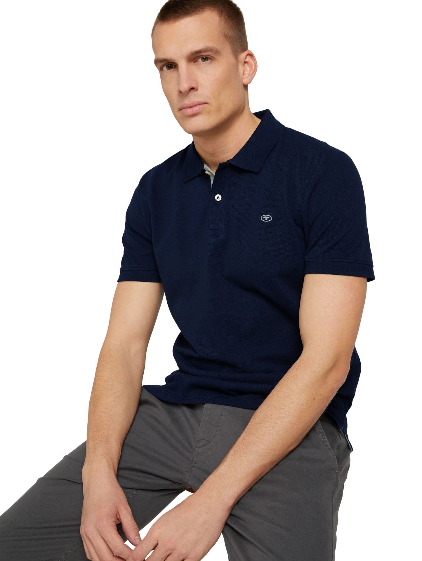 Tom Tailor Herren Poloshirt blau