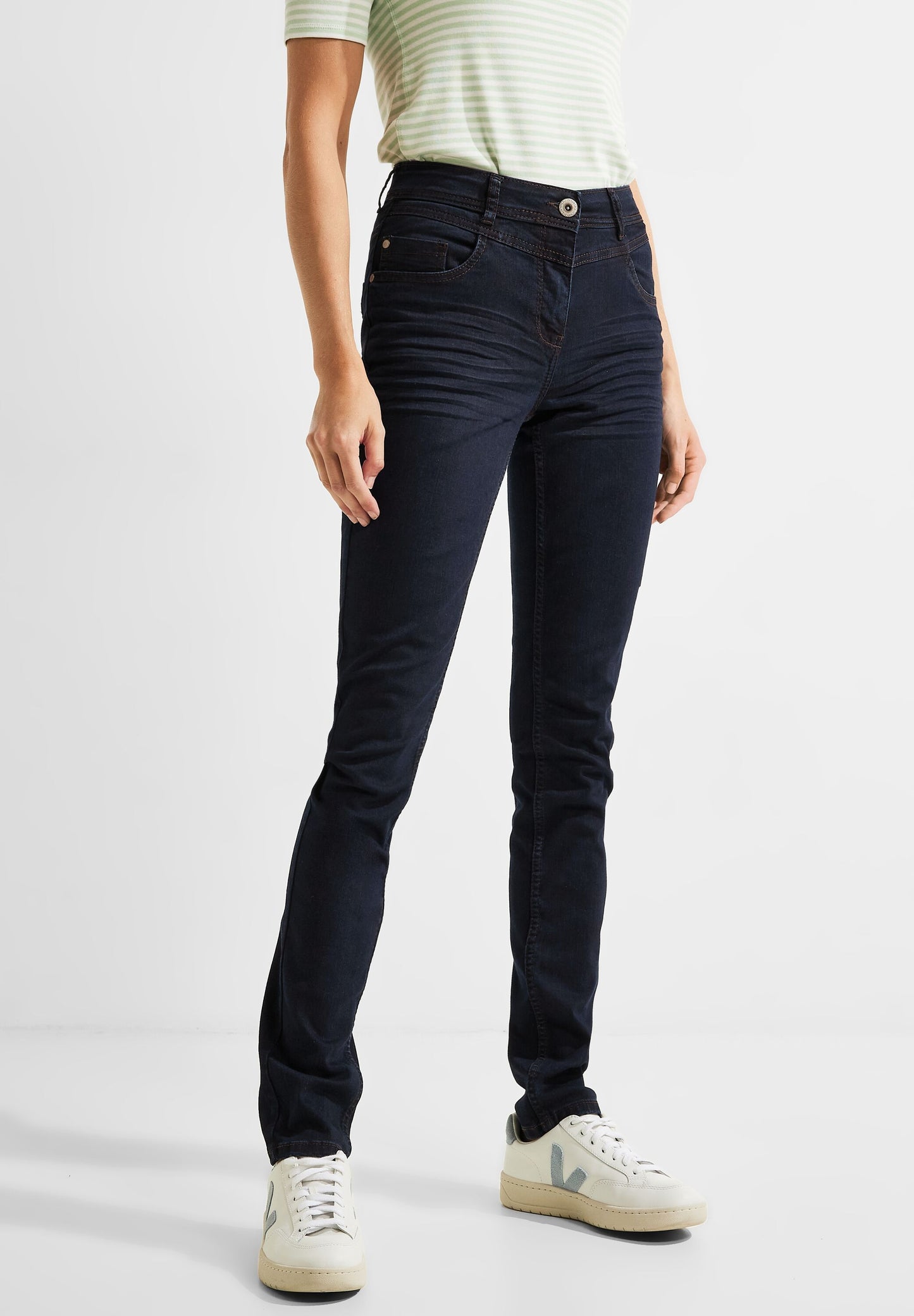 CECIL Damen Jeans blau