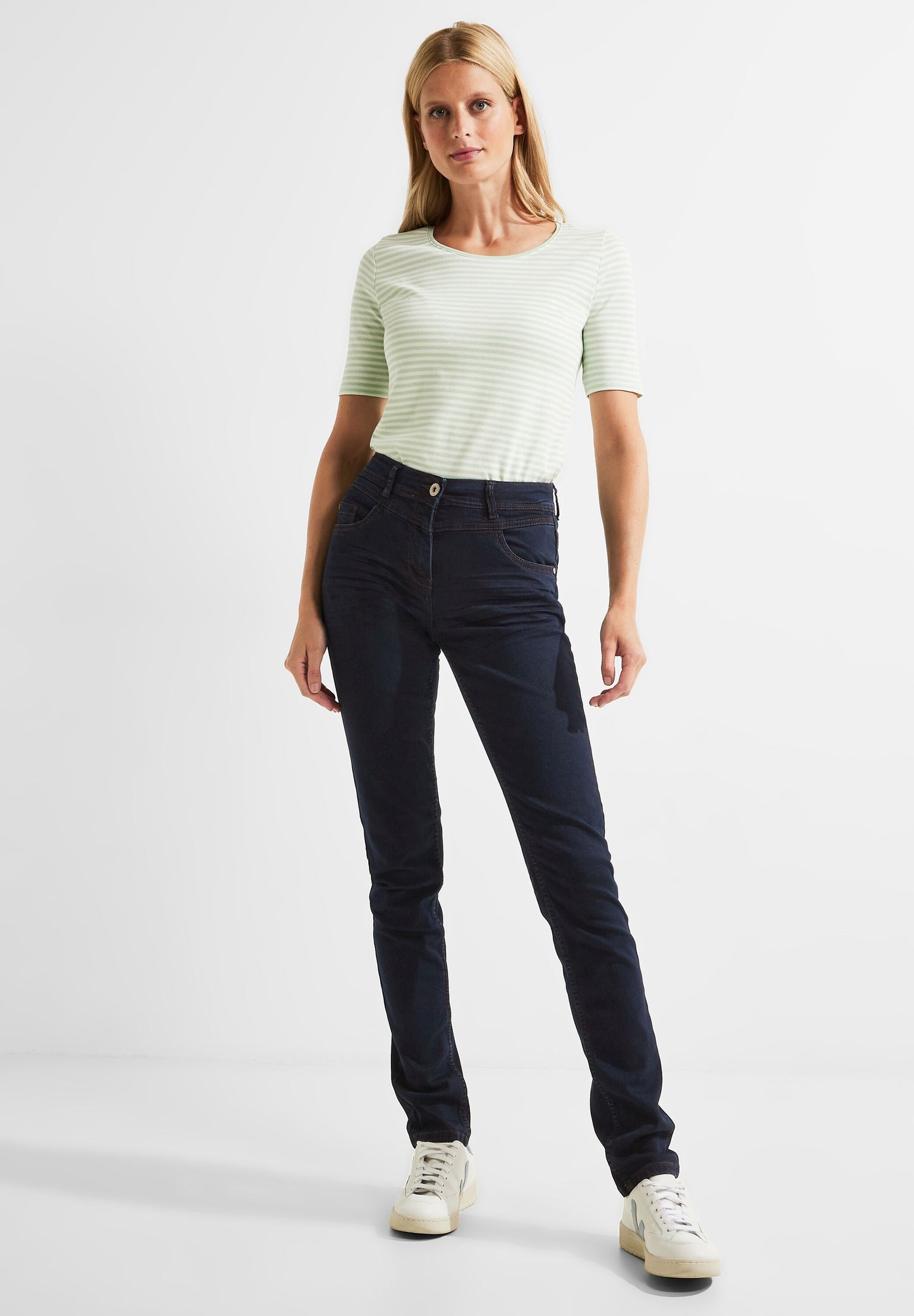 CECIL Damen Jeans blau