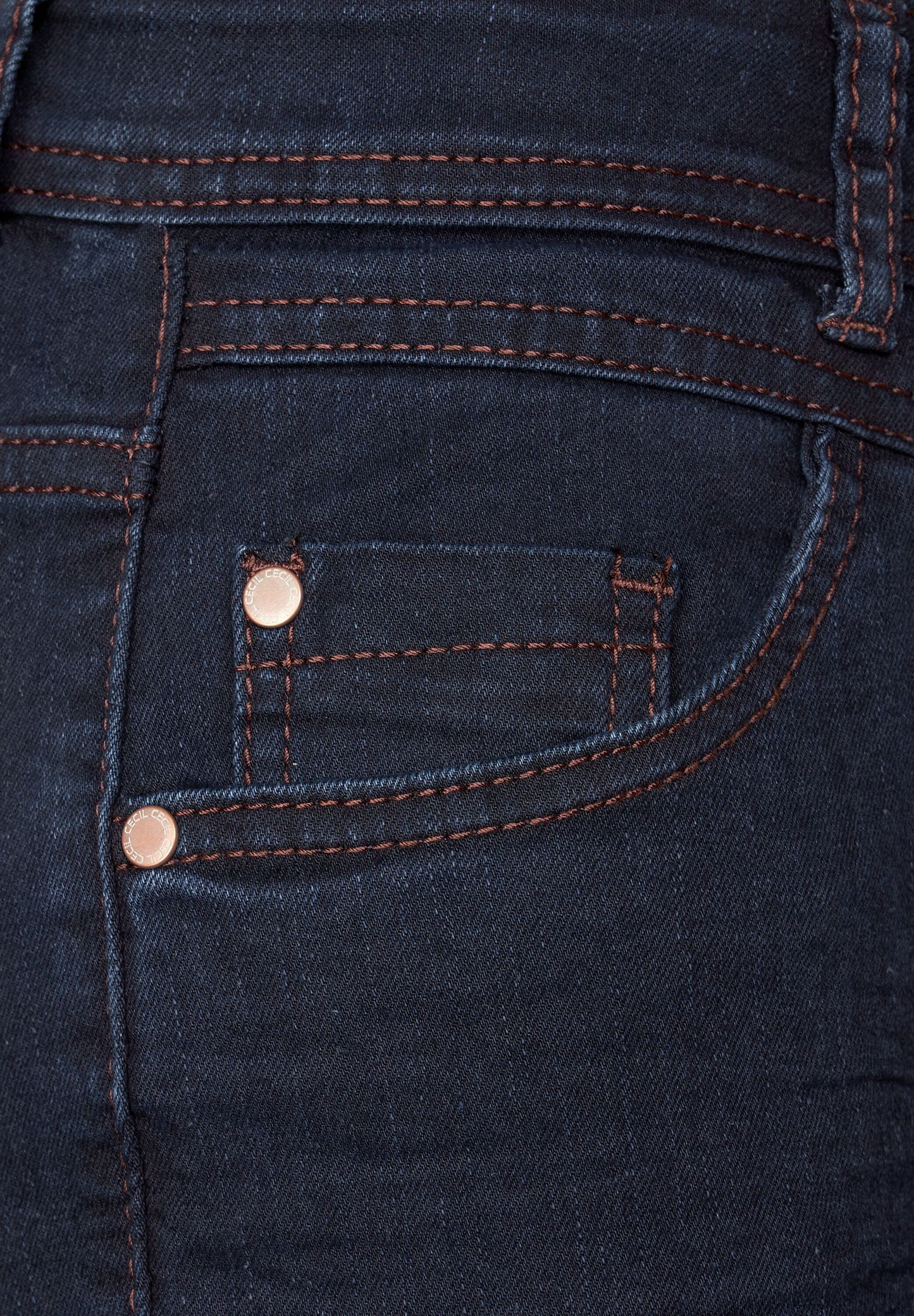 CECIL Damen Jeans blau
