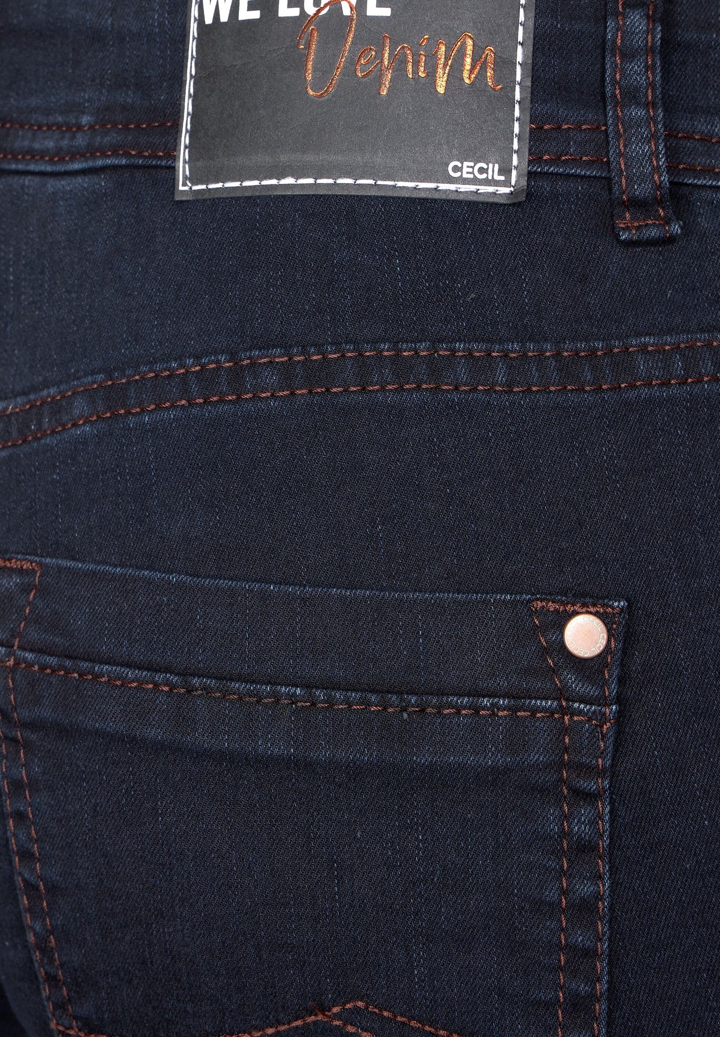 CECIL Damen Jeans blau