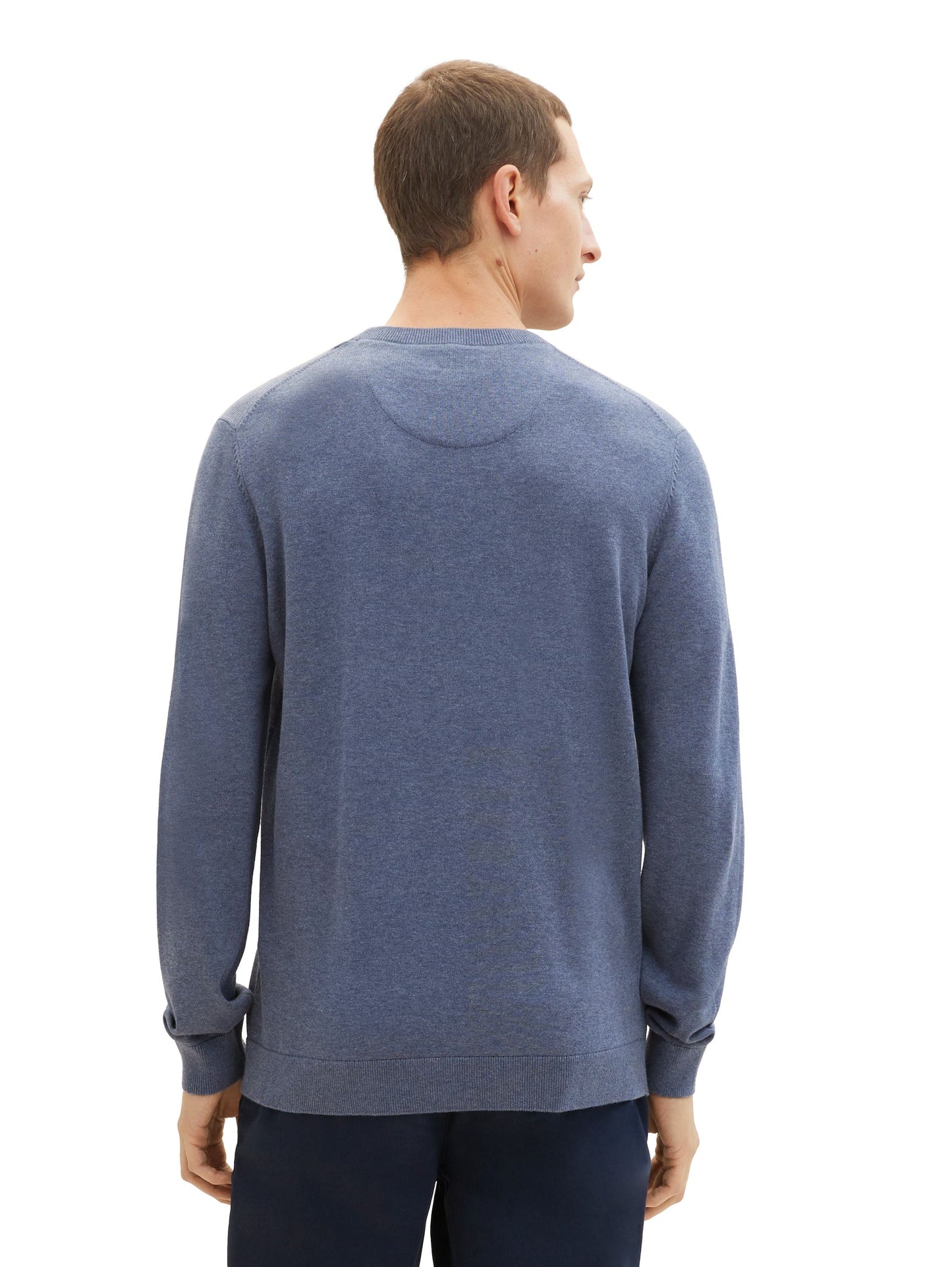 Tom Tailor Herren Strickpullover blau
