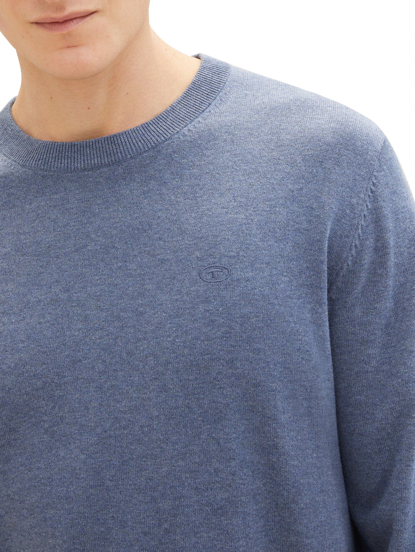 Tom Tailor Herren Strickpullover blau