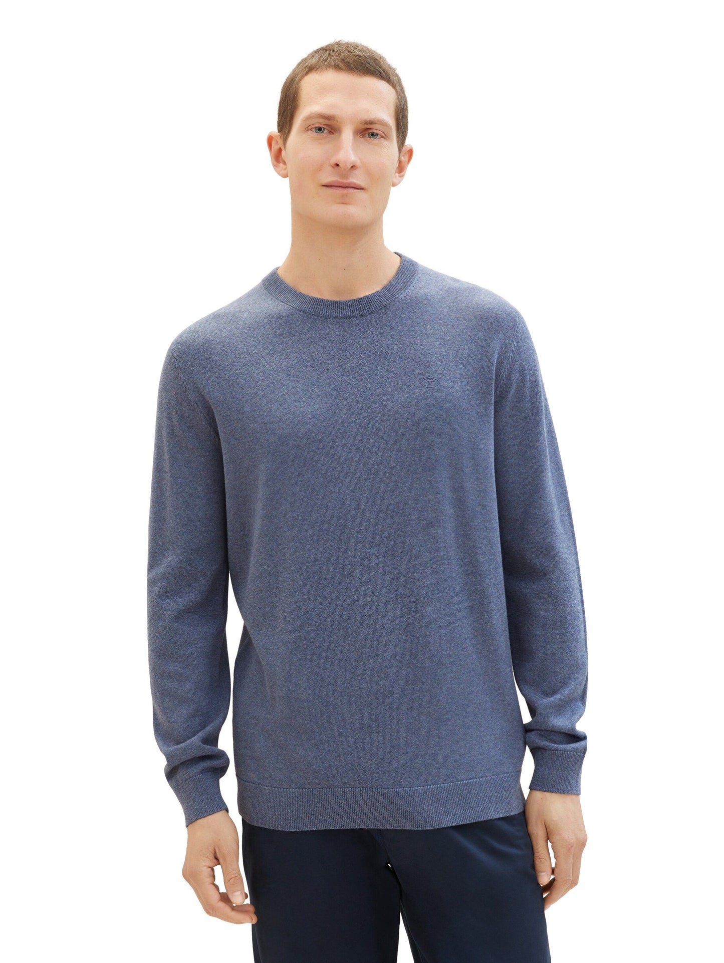 Tom Tailor Herren Strickpullover blau