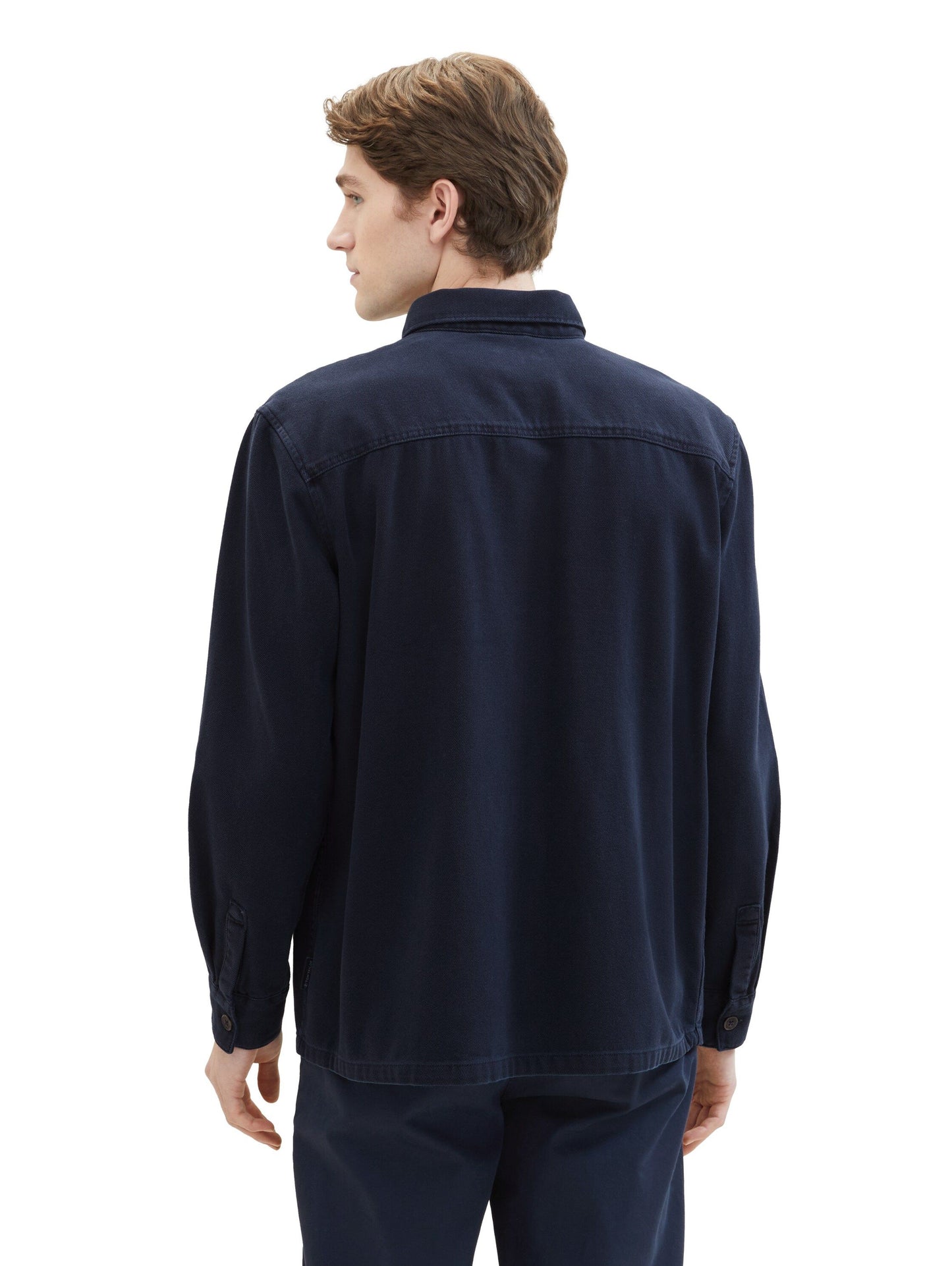 Tom Tailor Herren Twill Overshirt Hemd blau