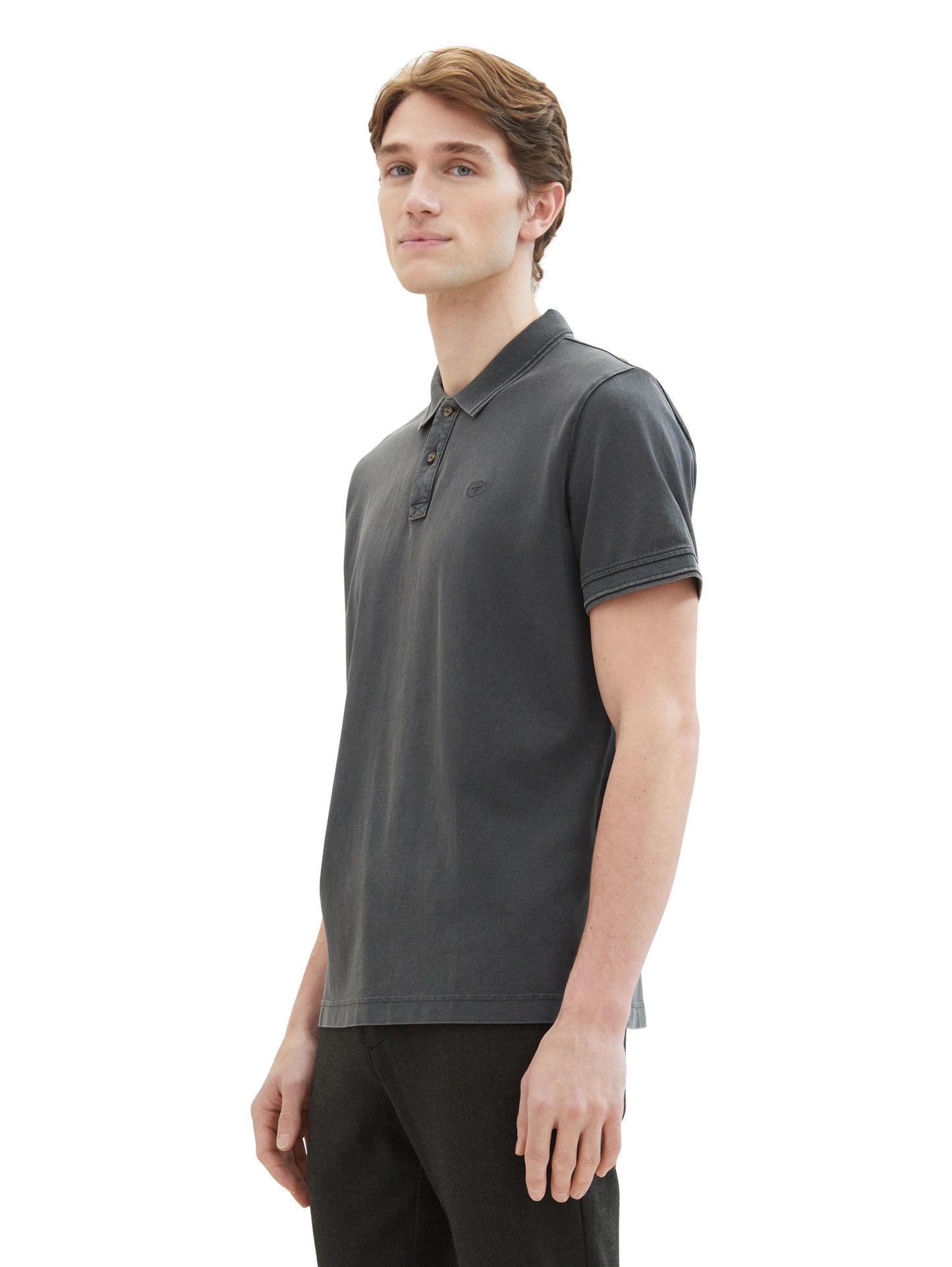 Poloshirt mit Logo Stickerei schwarz