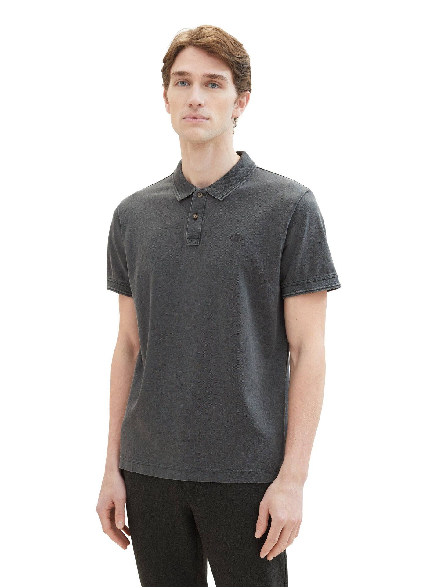 Poloshirt mit Logo Stickerei schwarz