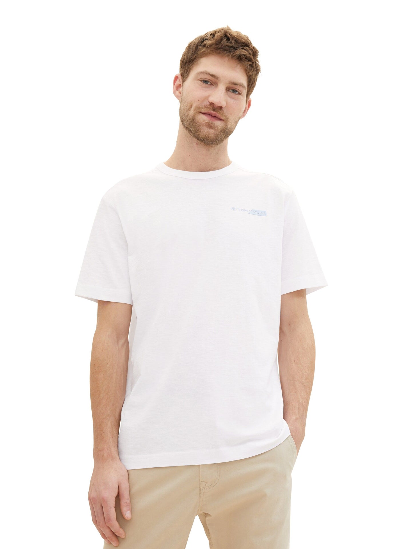 T-Shirt mit Logo Print weiß