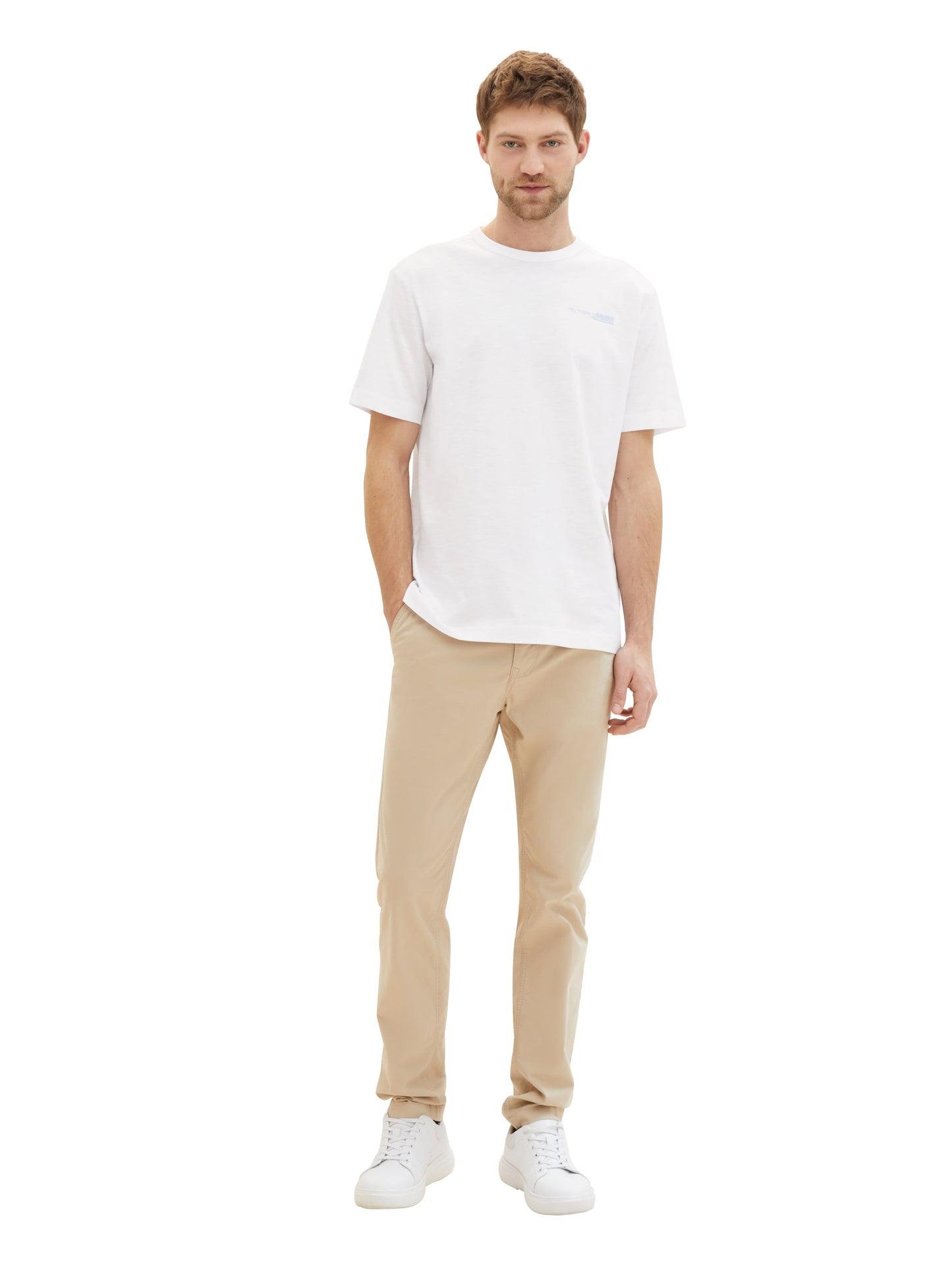 T-Shirt mit Logo Print weiß