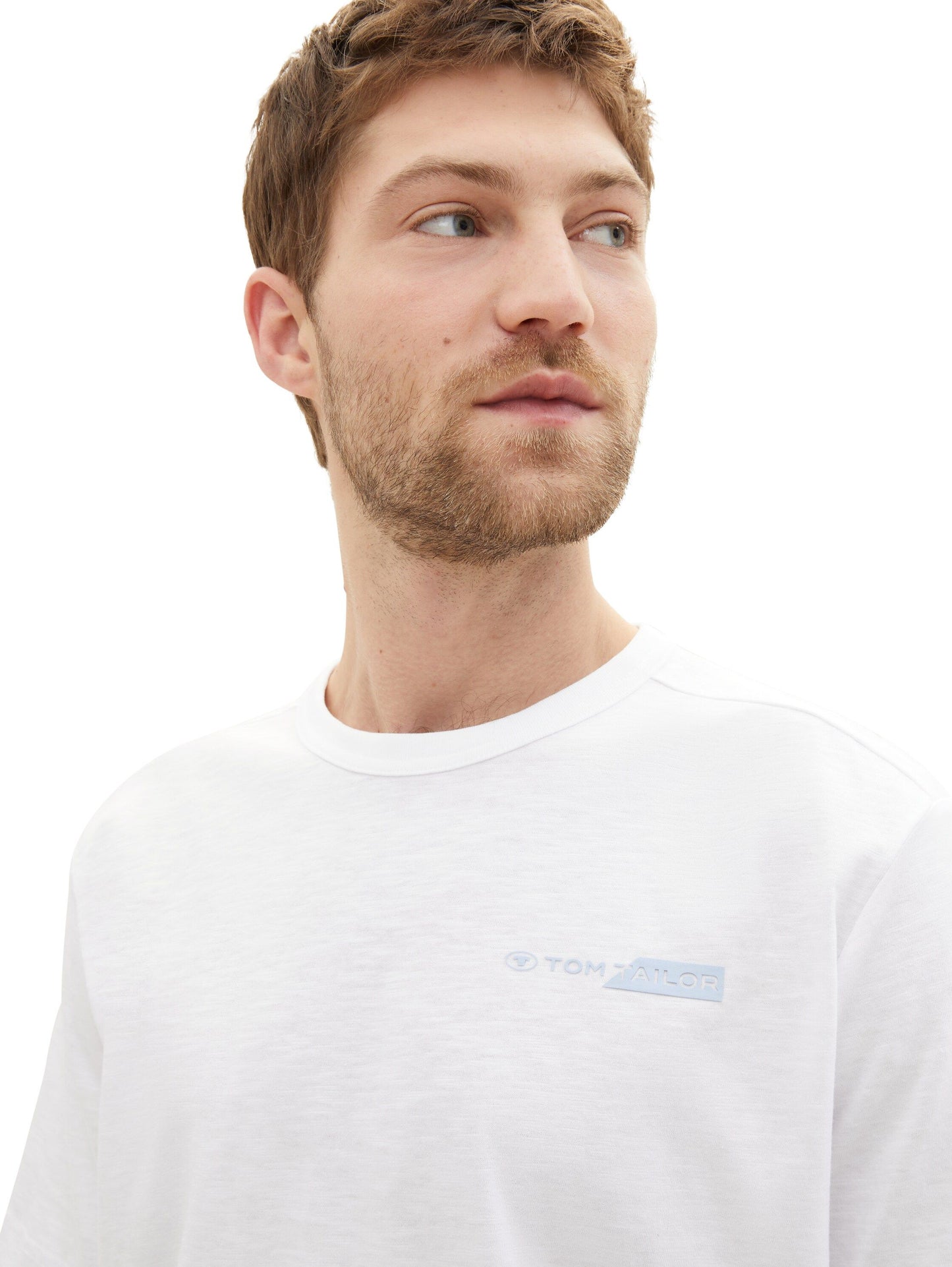 T-Shirt mit Logo Print weiß