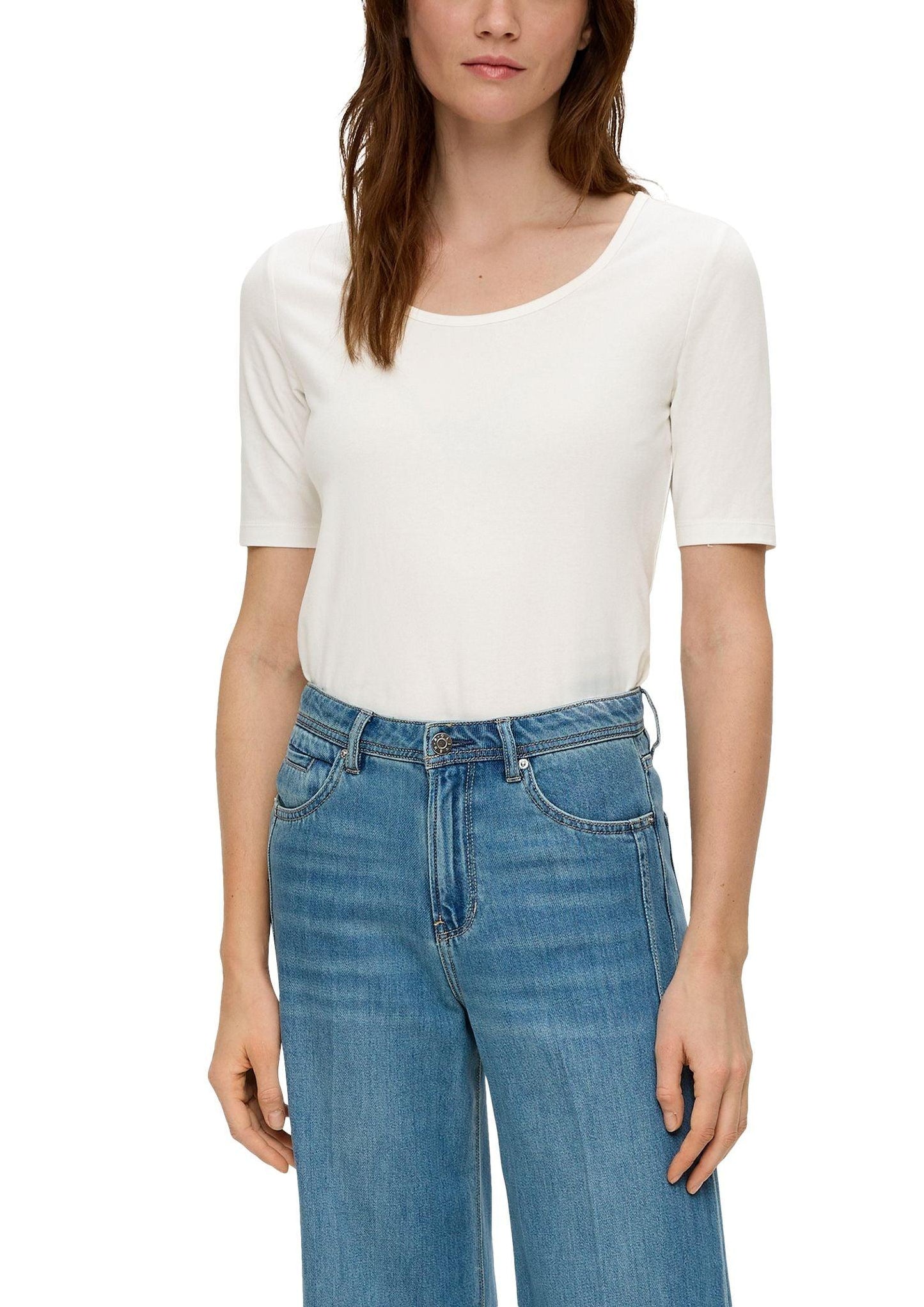 s. Oliver Damen Shirt weiß