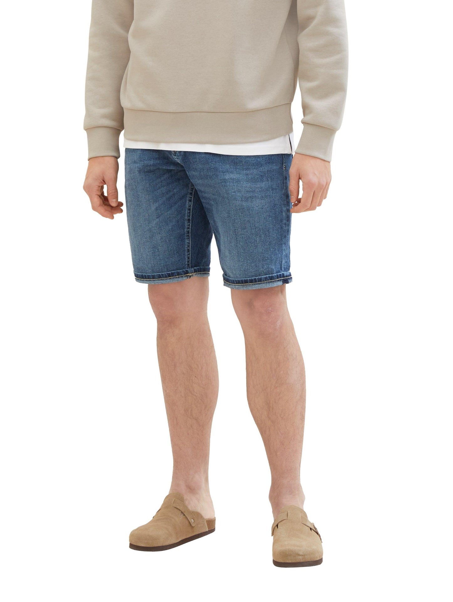 Tom Tailor Herren Jeansshorts Josh blau