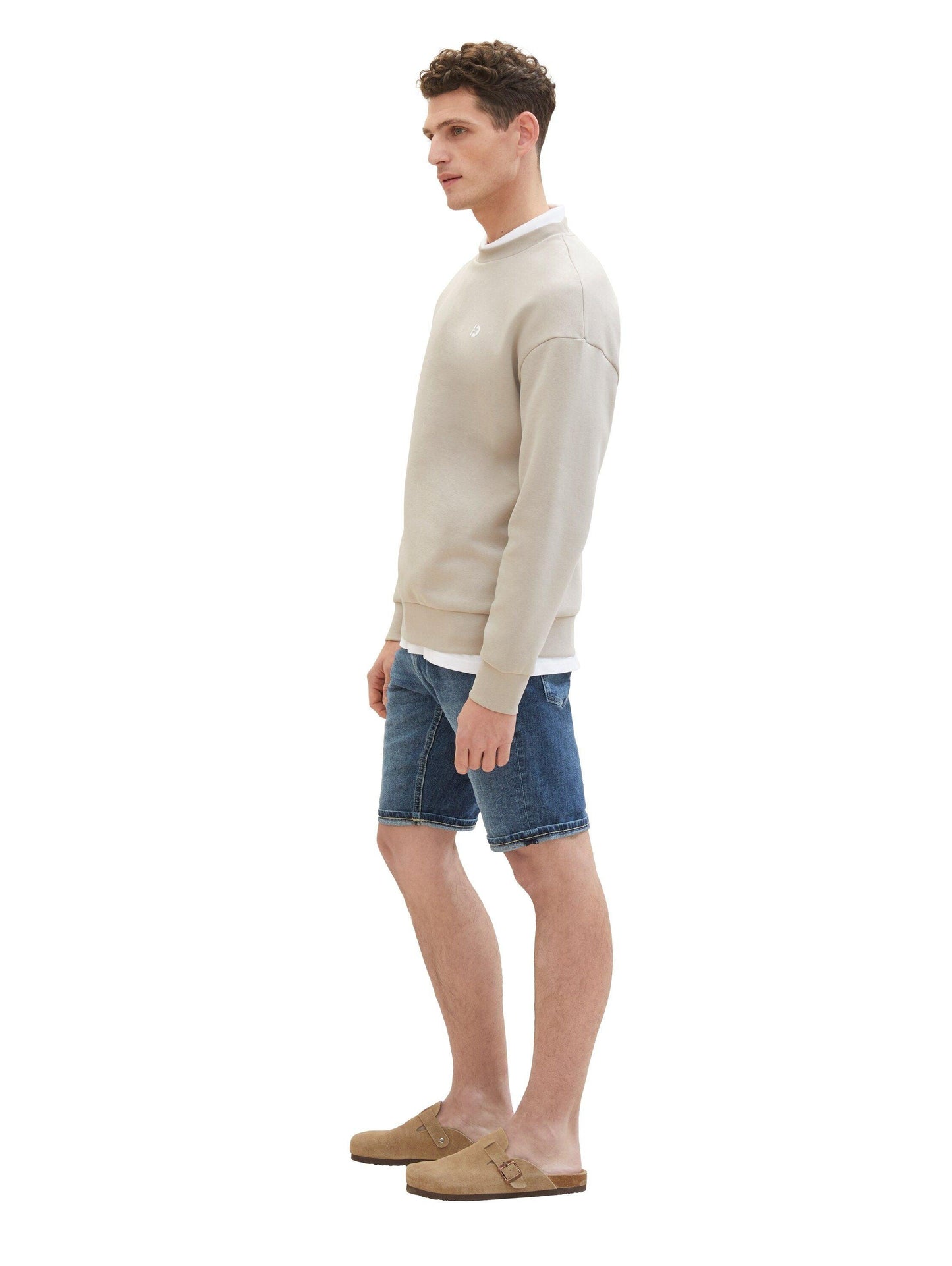 Tom Tailor Herren Jeansshorts Josh blau