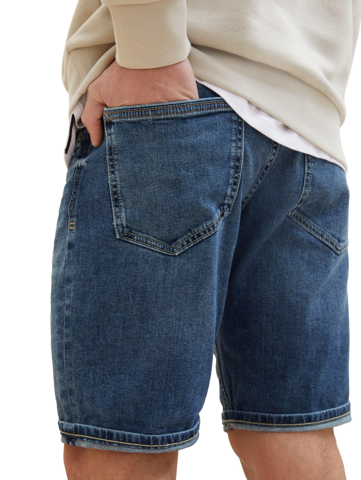 Tom Tailor Herren Jeansshorts Josh blau