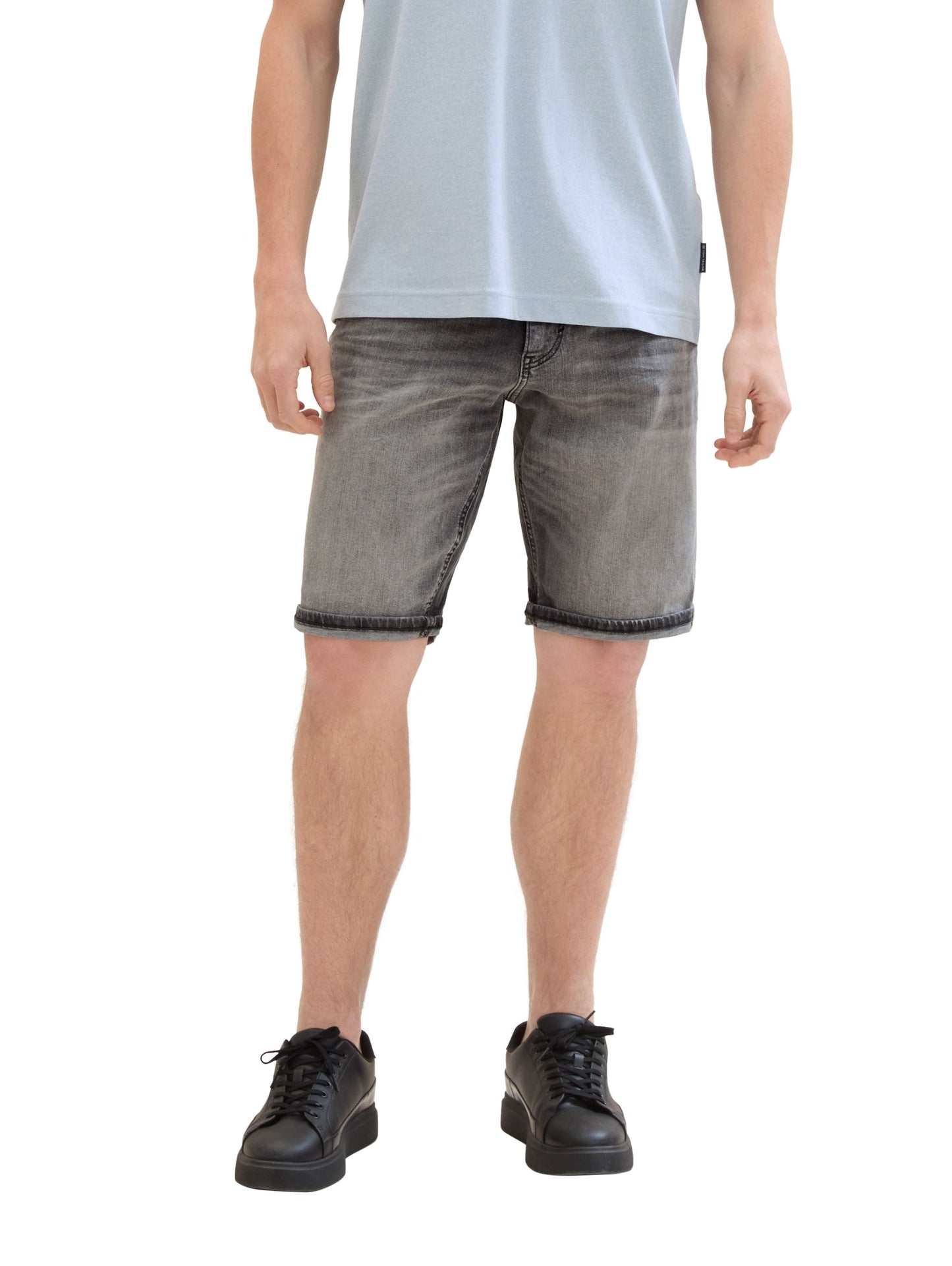Tom Tailor Herren Jeansshorts Josh grau