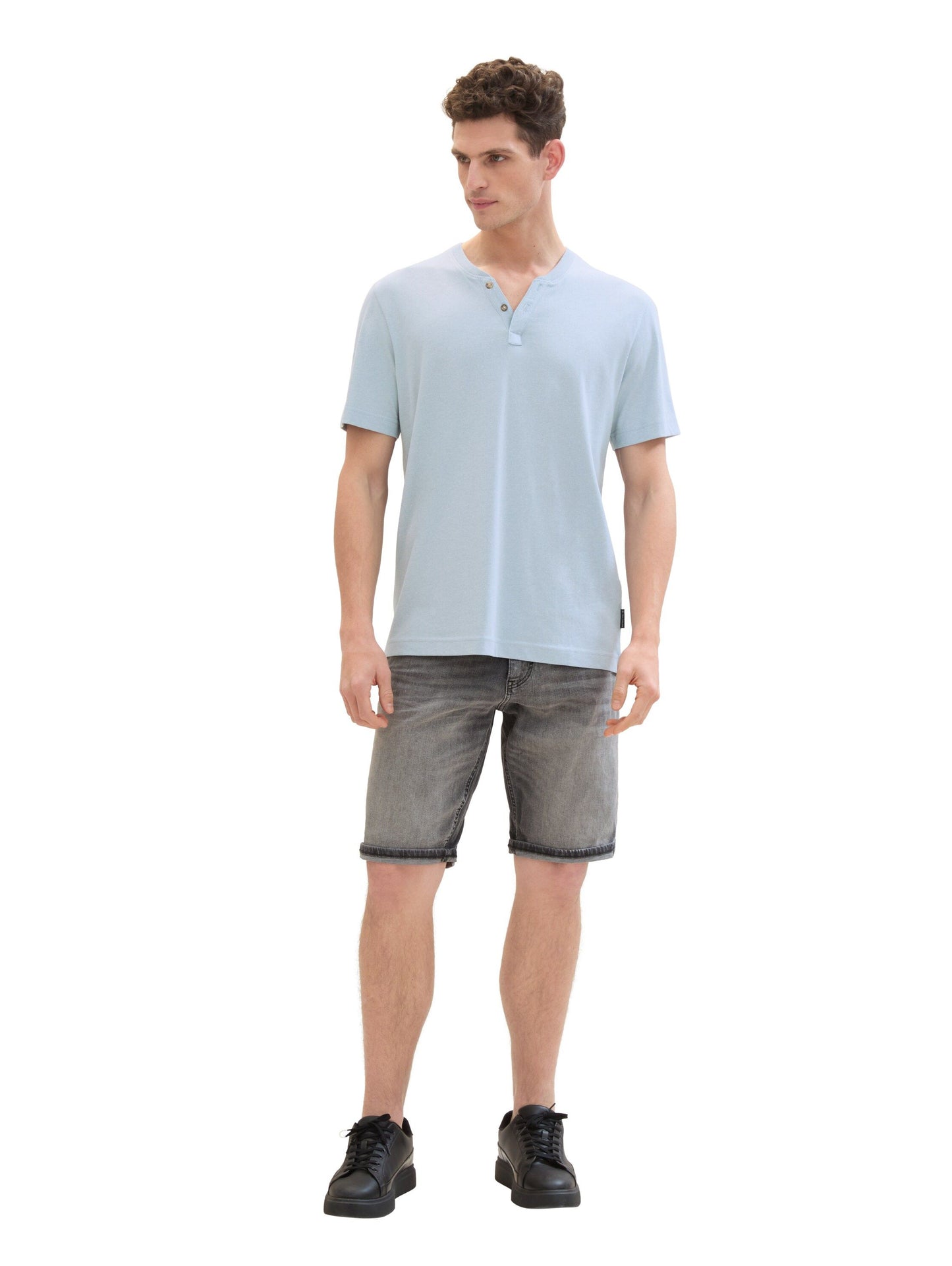 Tom Tailor Herren Jeansshorts Josh grau