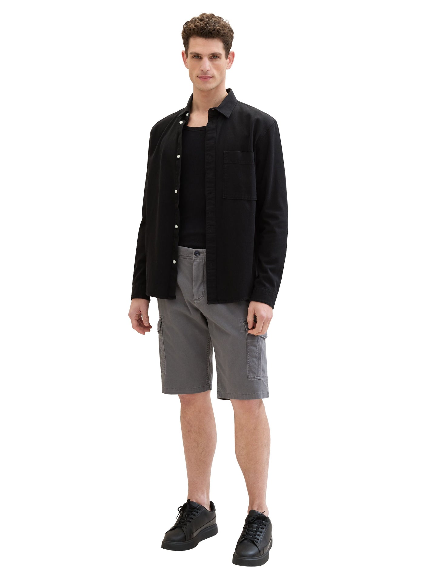 Tom Tailor Herren Cargoshorts schwarz