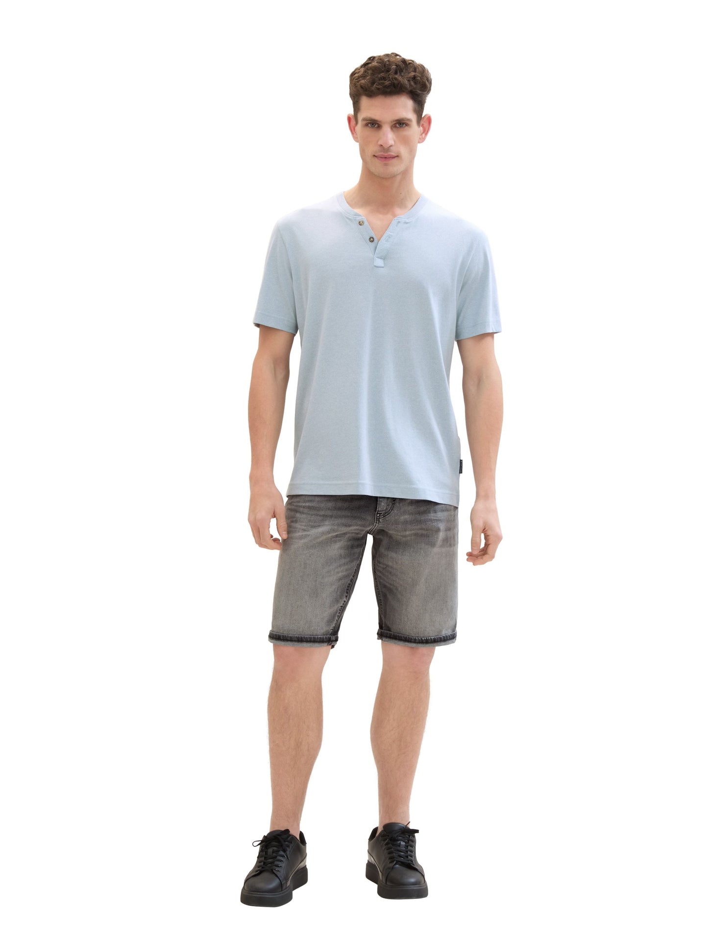 Tom Tailor Herren Jeansshorts Josh grau