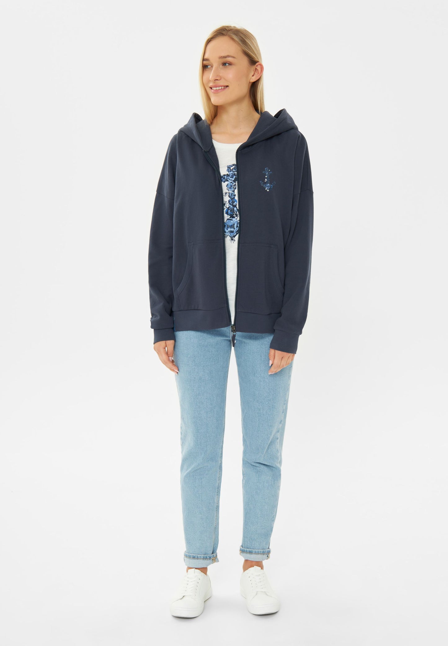 derbe Damen Jacke Rosenanker blau