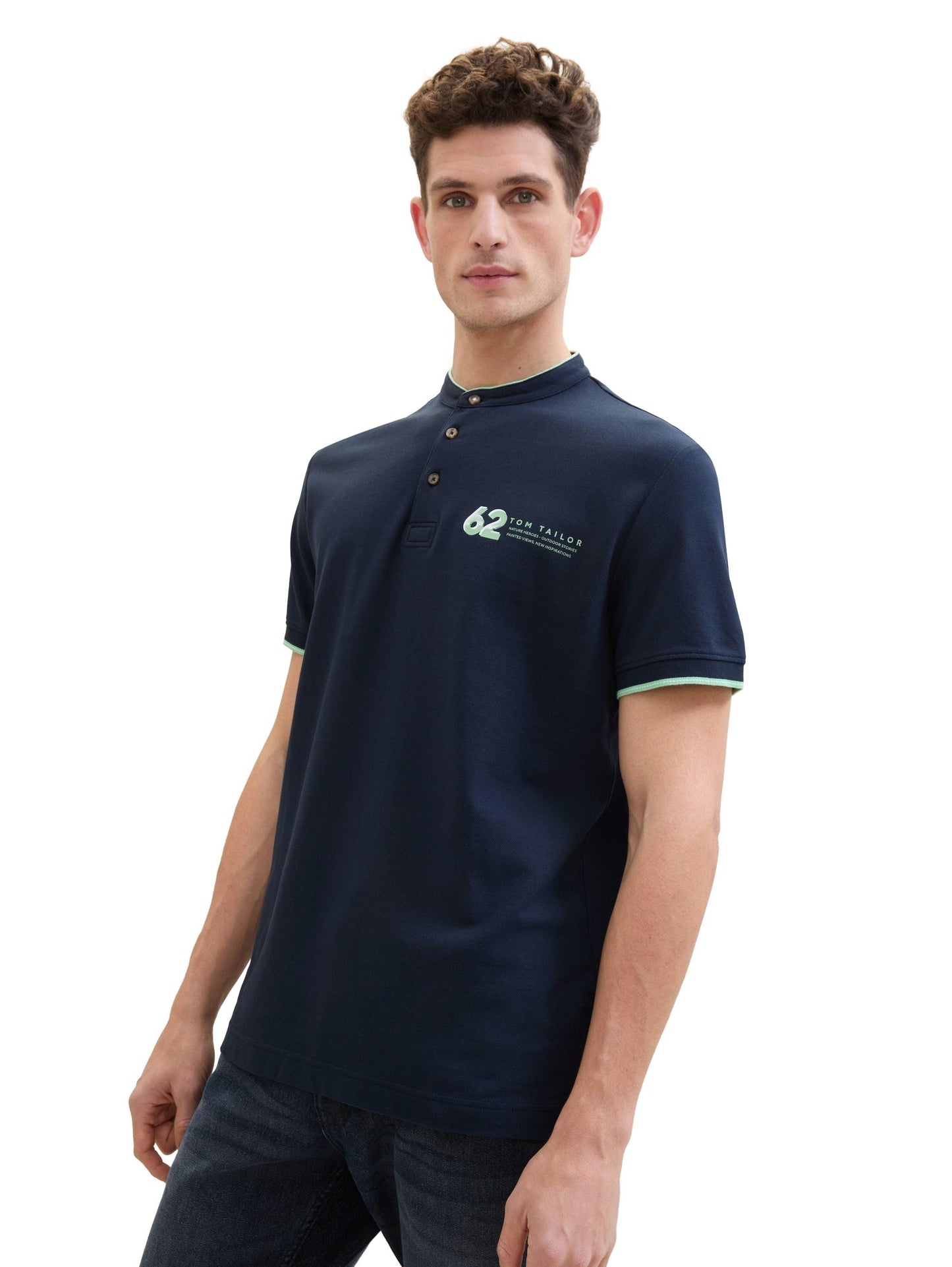 Tom Tailor Herren Poloshirt blau