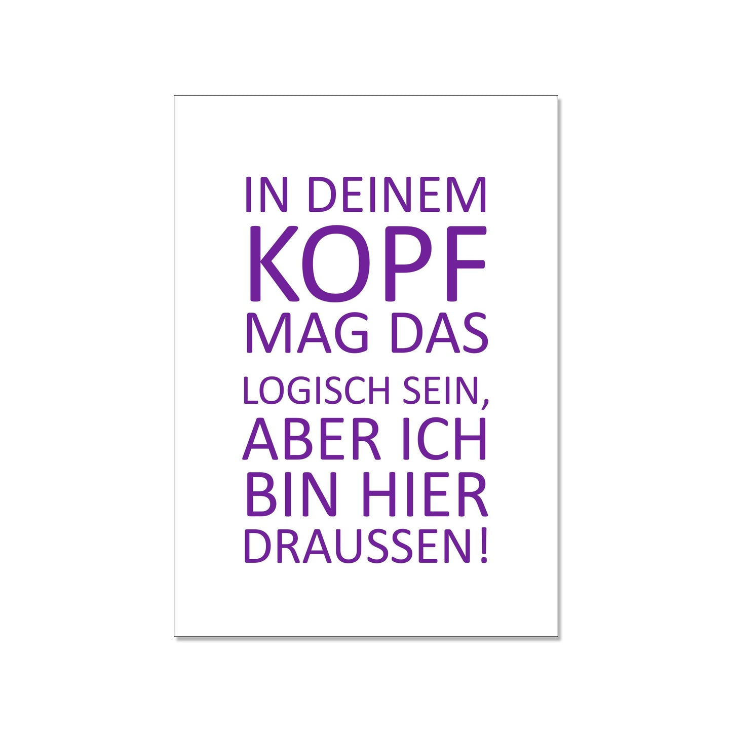 17;30 Postkarte hochkant weiß