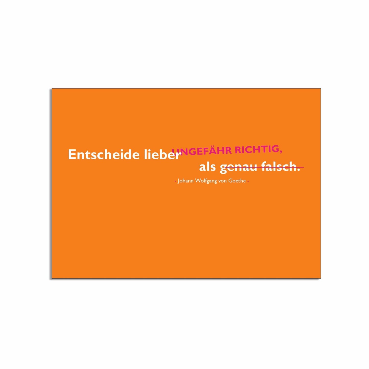 17;30 Postkarte quer, Richtig orange