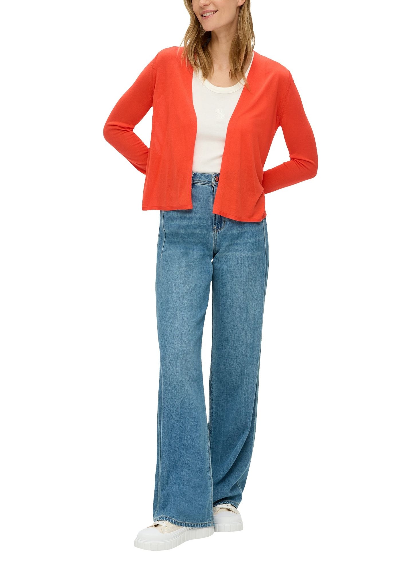 s. Oliver Damen Strickjacke orange