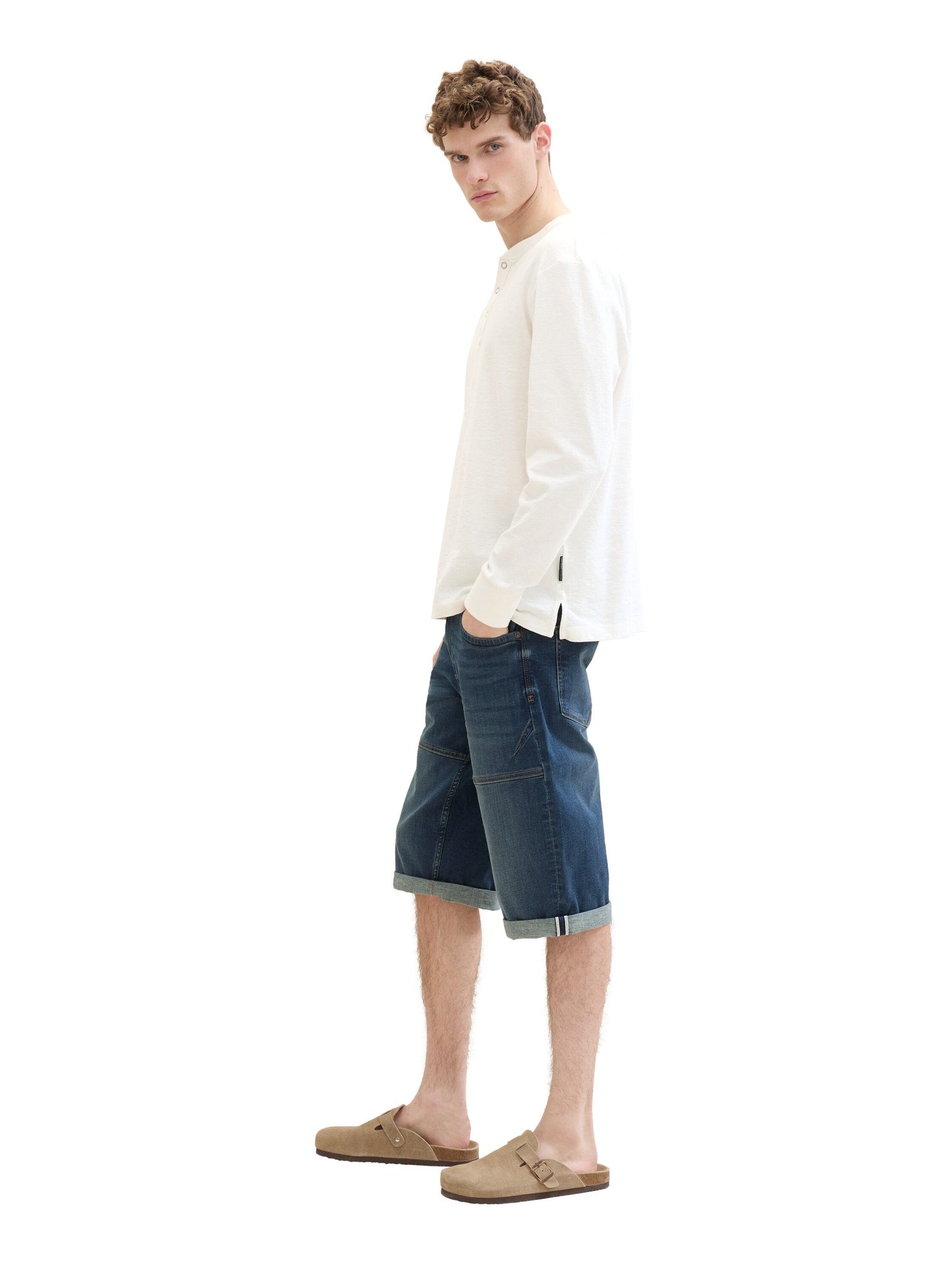 Tom Tailor Herren Morris Overknee Shorts blau
