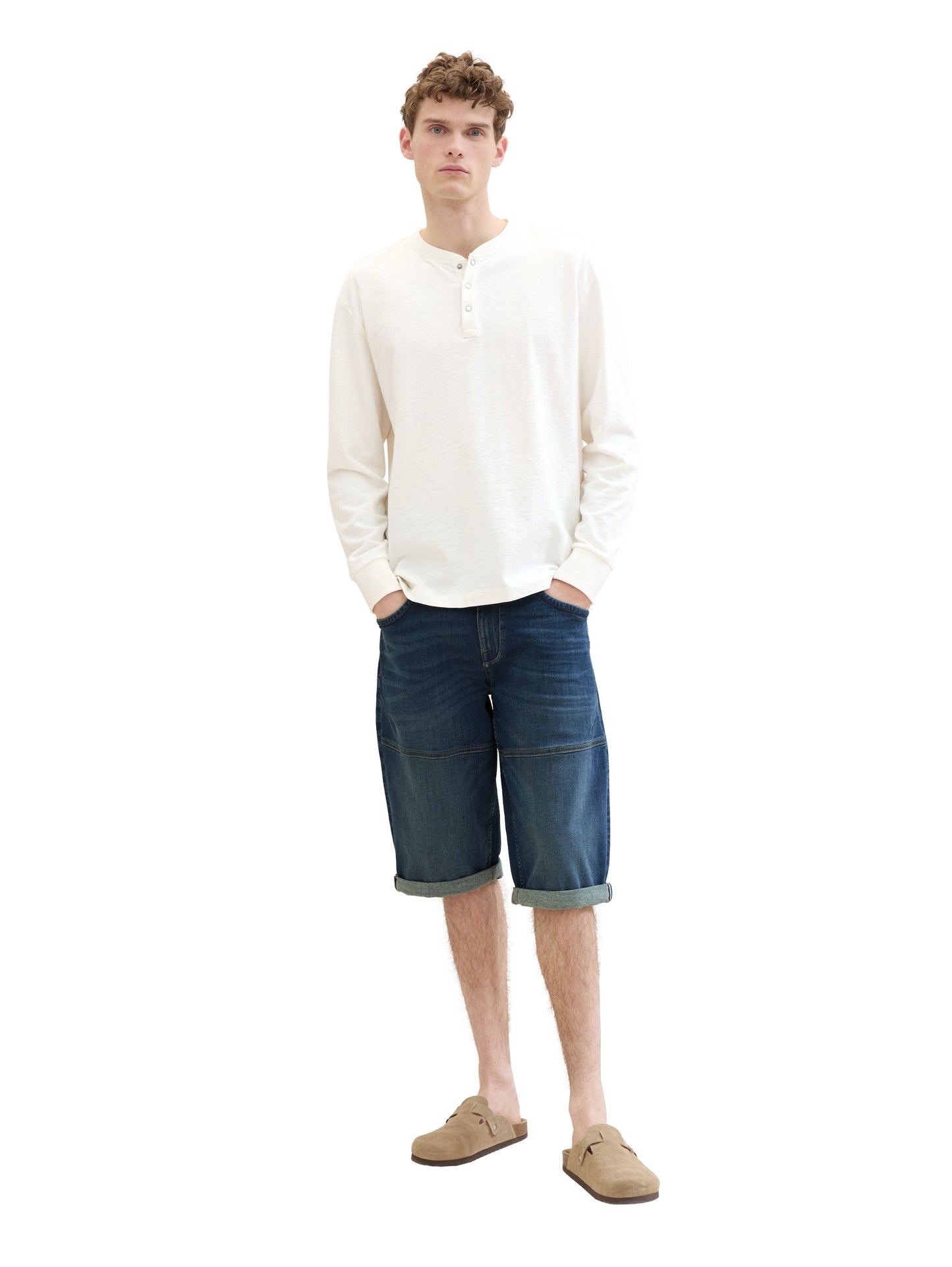Tom Tailor Herren Morris Overknee Shorts blau