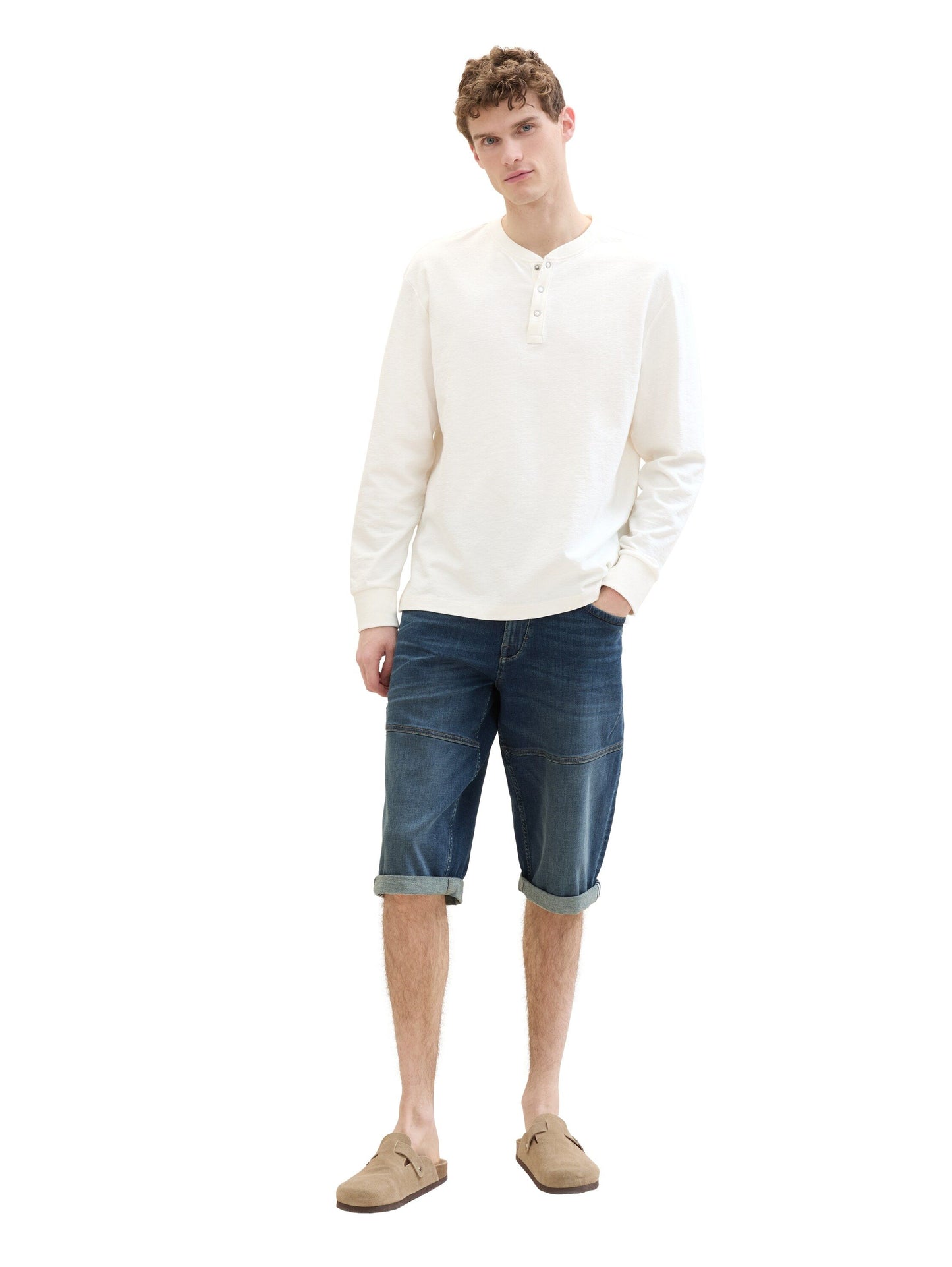 Tom Tailor Herren Morris Overknee Shorts blau