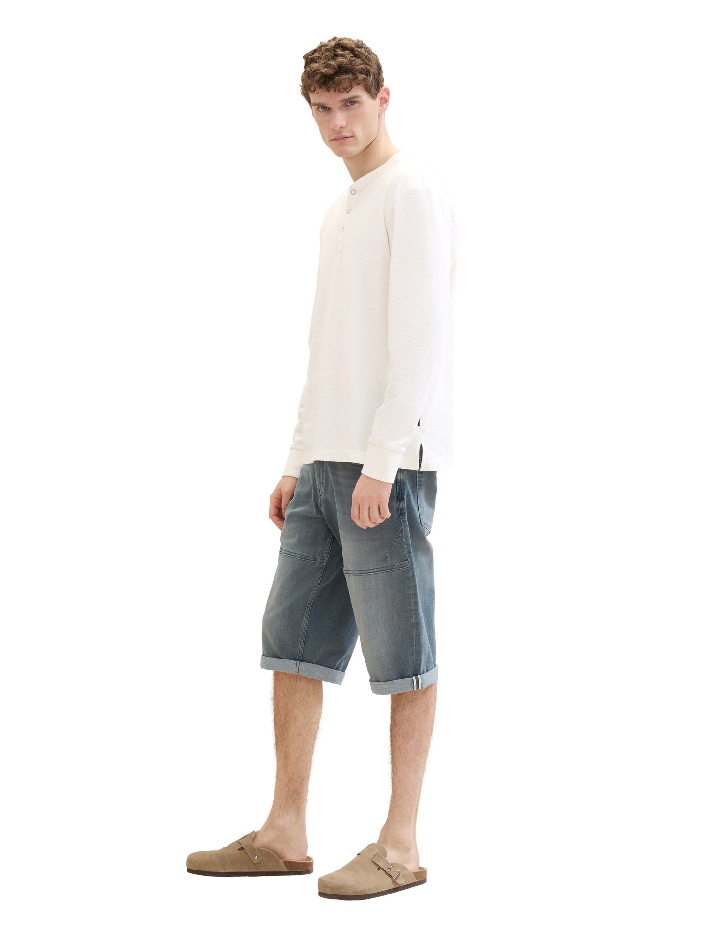 Tom Tailor Herren Morris Overknee Shorts blau
