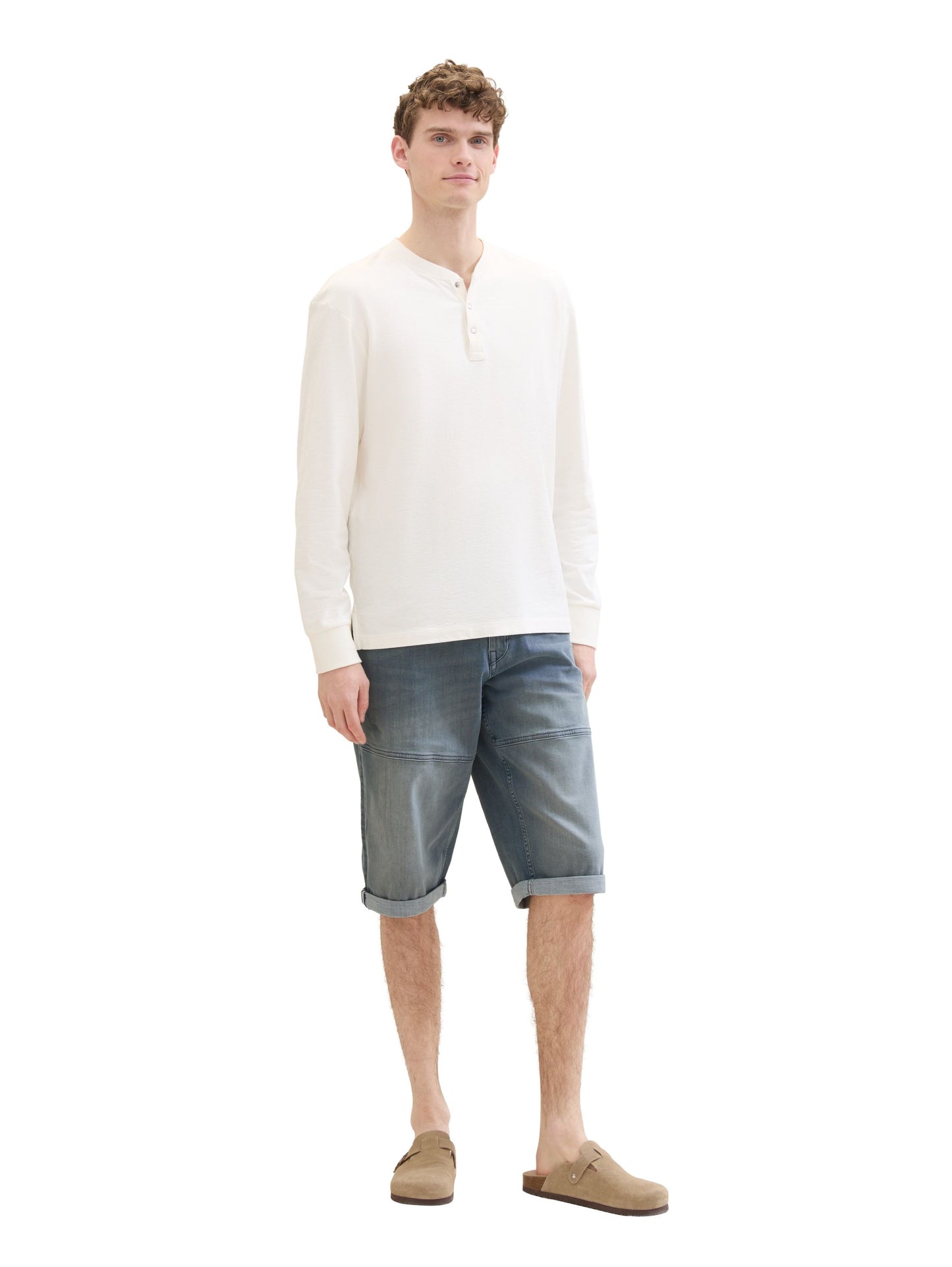 Tom Tailor Herren Morris Overknee Shorts blau