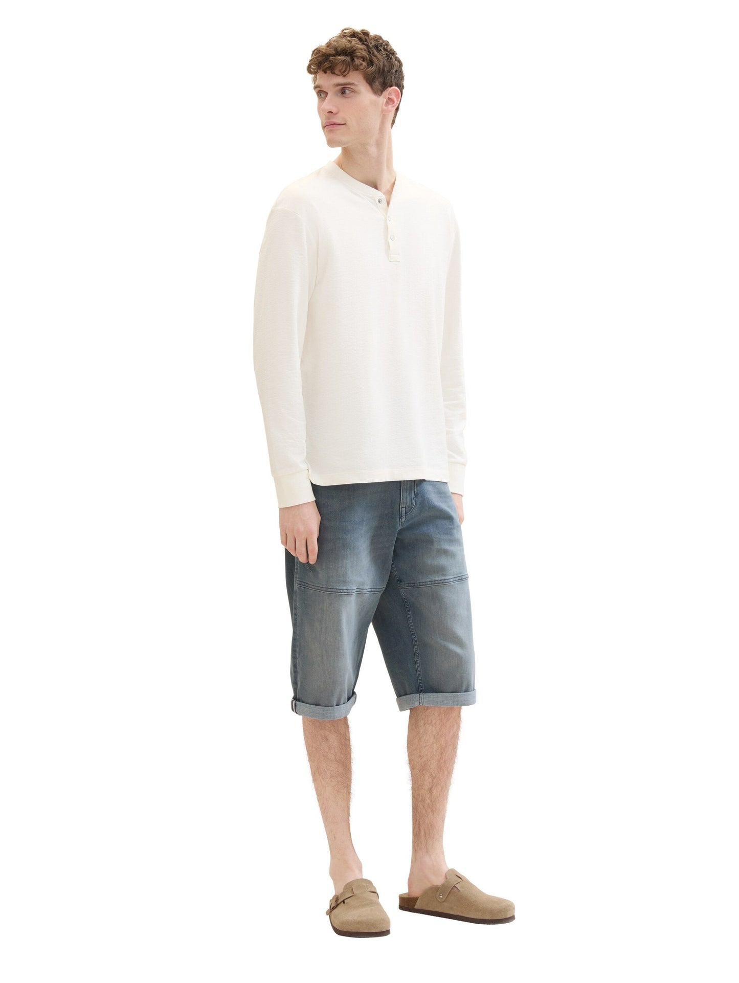 Tom Tailor Herren Morris Overknee Shorts blau