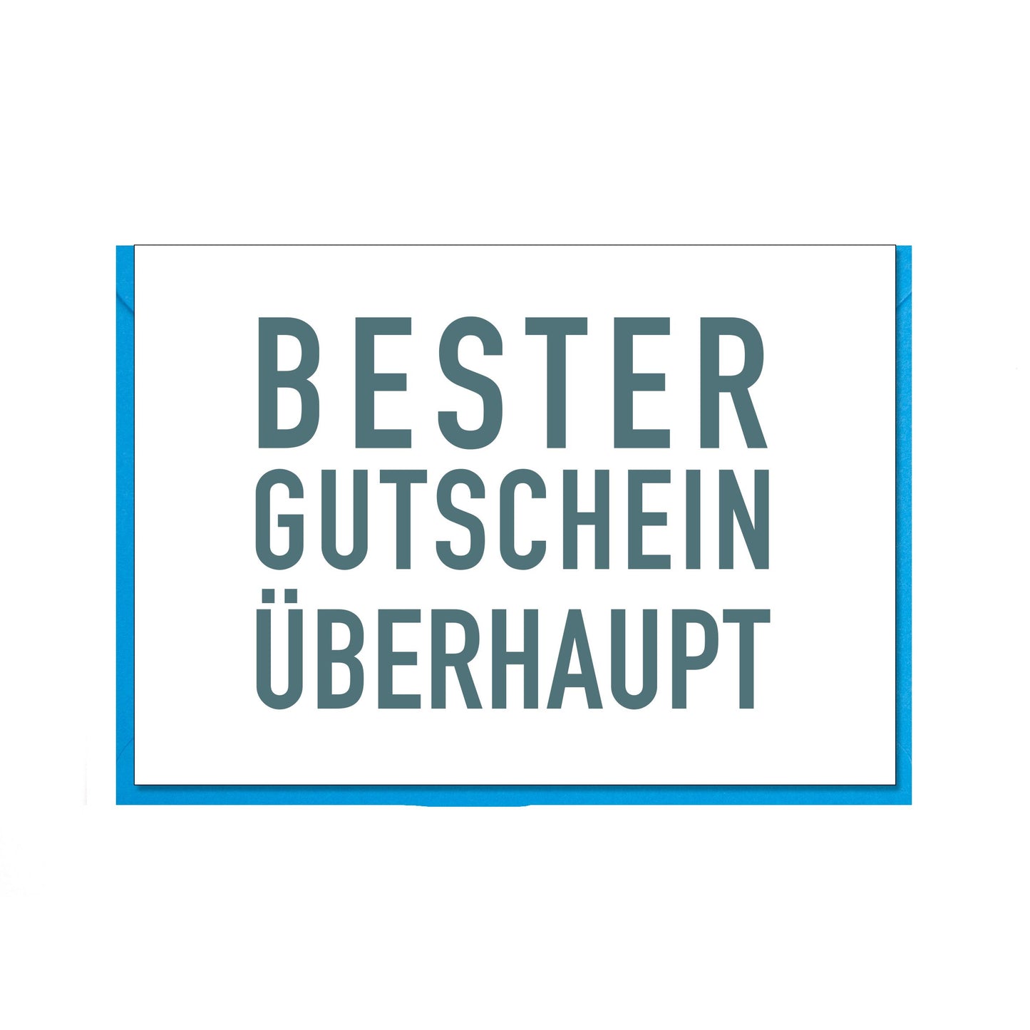 17;30 Faltkarte mit Umschlag quer weiß blau