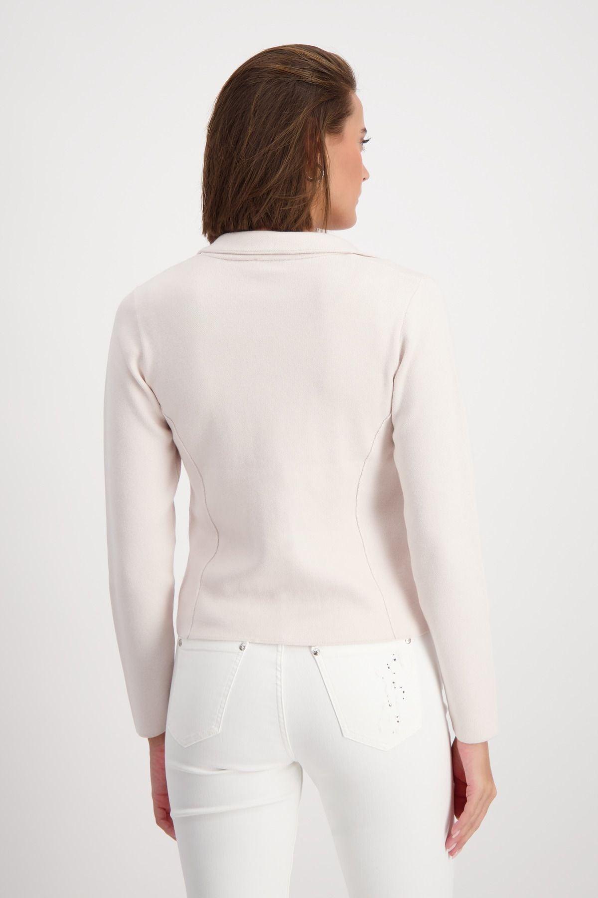 Monari Damen Strickblazer weiß