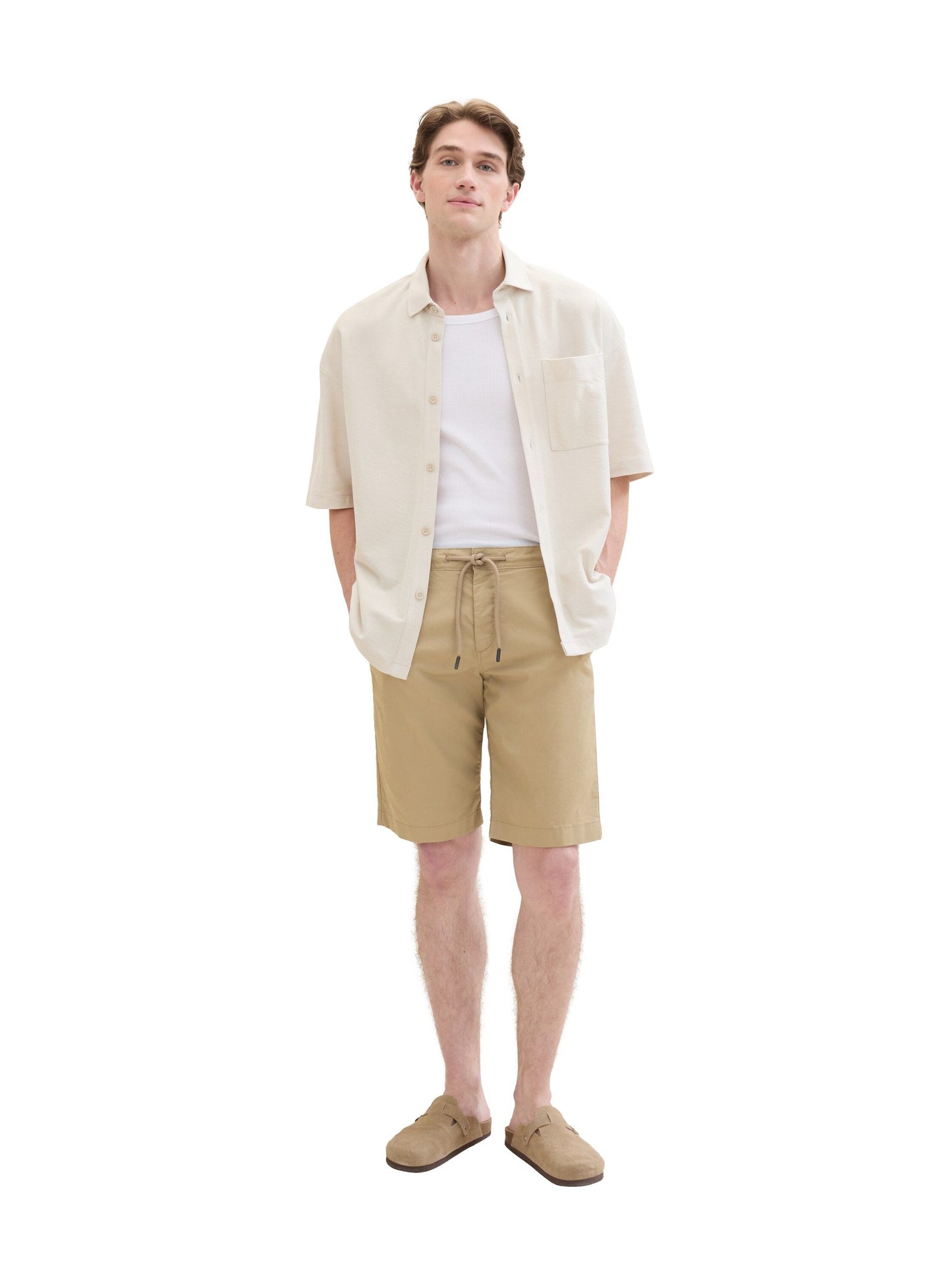 Tom Tailor Herren Tech Chino Shorts braun