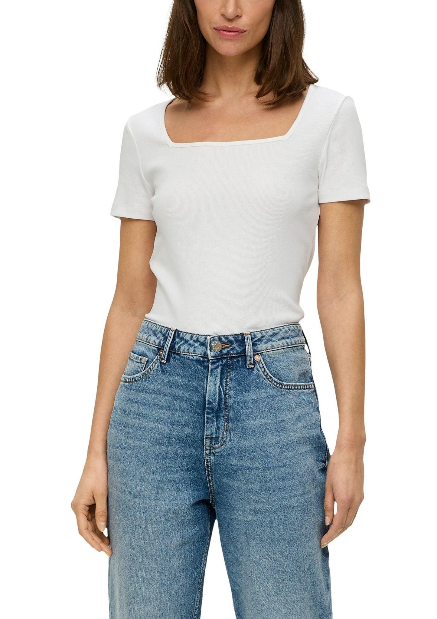 s. Oliver Damen Shirt weiß