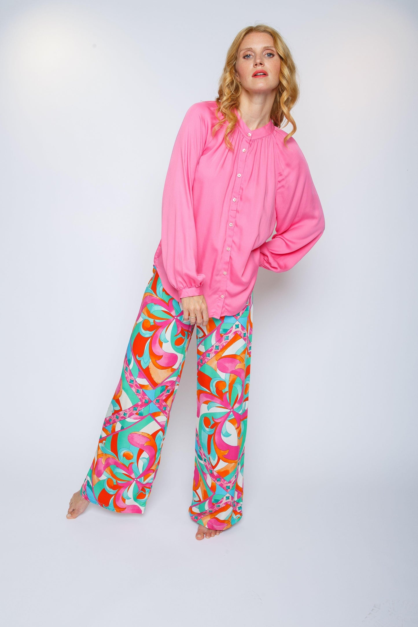 Emily van den Bergh Damen Bluse pink