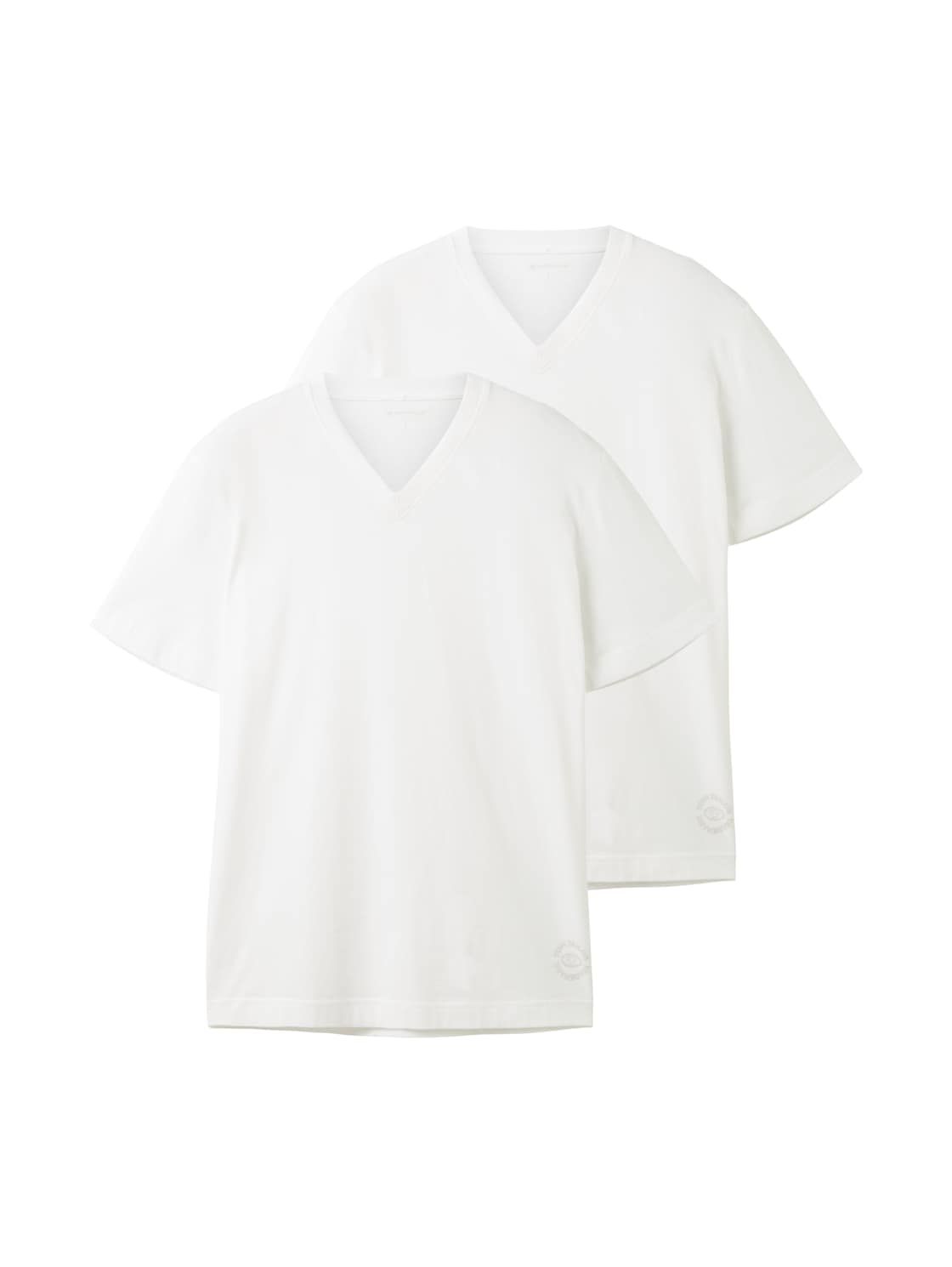 Tom Tailor Herren T-Shirt 2er Pack weiß