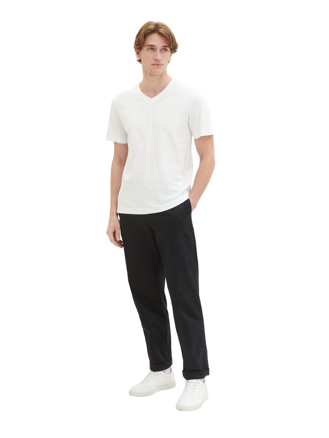Tom Tailor Herren T-Shirt 2er Pack weiß