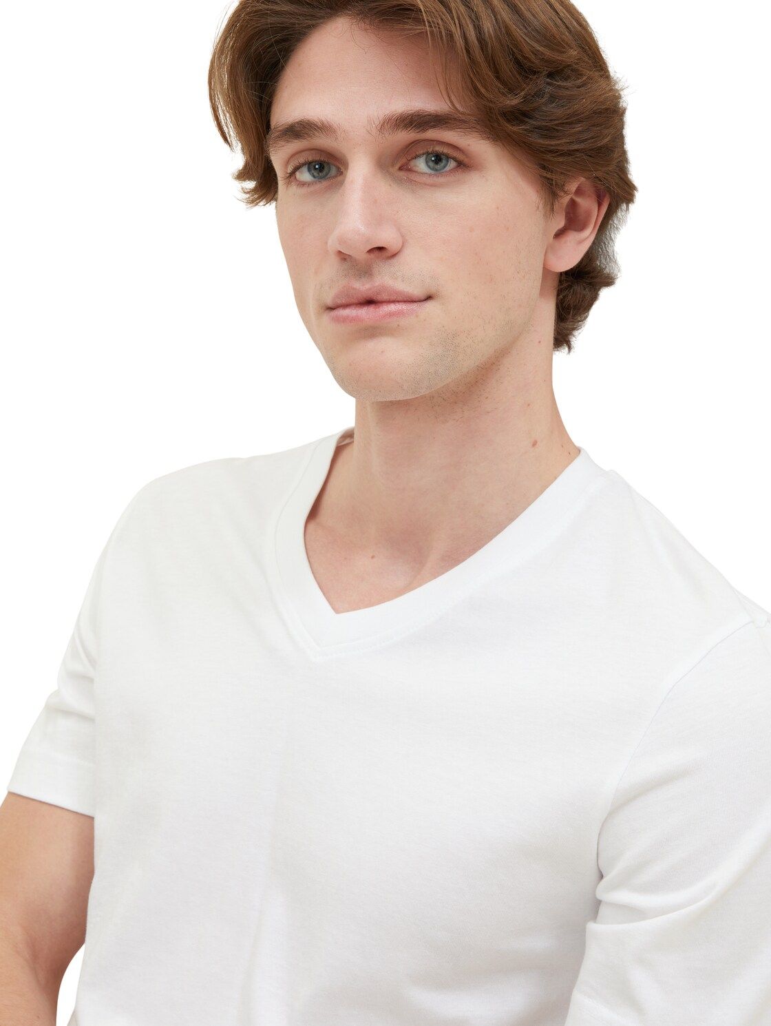 Tom Tailor Herren T-Shirt 2er Pack weiß