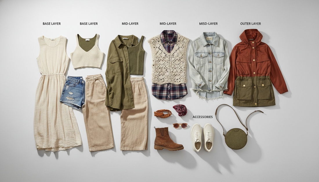 Festival-Outfits für Damen 2026: Basisteile und Layering