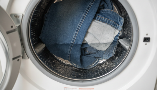 Jeans richtig waschen: kalt oder 30 Grad, links drehen