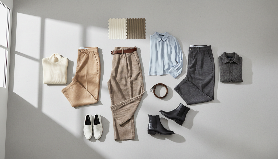 Cordhose stylen 2026: Passform, Schuhe und Farben