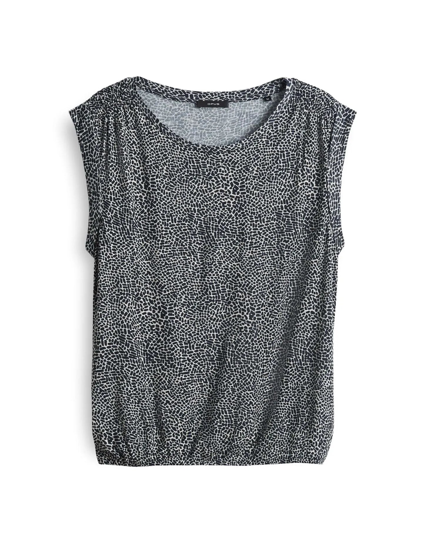 OPUS – Opus Damen Kurzarmbluse Struki minimal