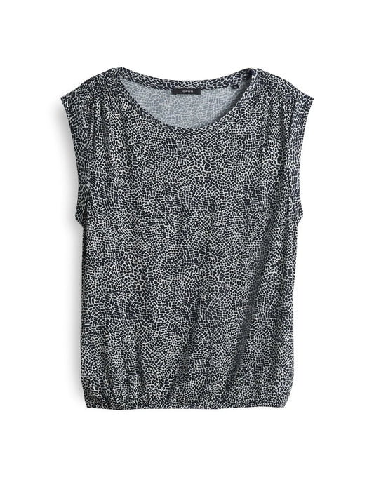 OPUS – Opus Damen Kurzarmbluse Struki minimal